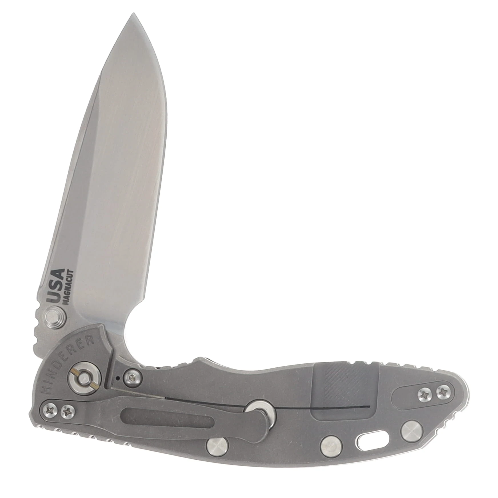 Hinderer XM-18 3.5 Spearpoint Tri-Way Folder Blue-Black G-10 Working Finish Frame SW Blade KXM35SPETWWFSWBLDBLBK View 4