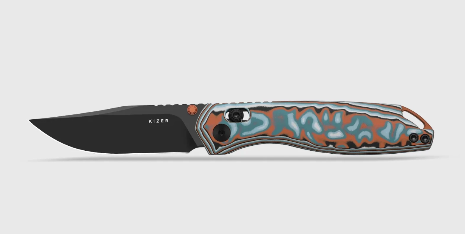 Kizer Findo Clutch Lock Folding Knife PVD AEB-L/Vortex Micarta V3743CC1 View 1