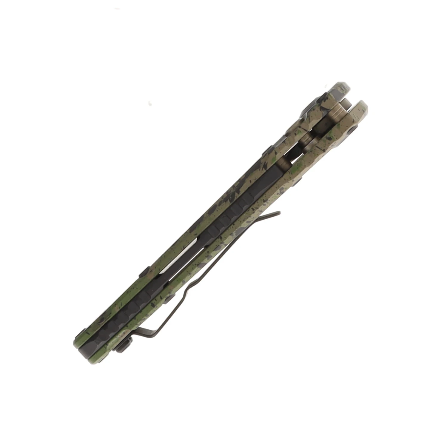 Microtech L.U.D.T. T/E GEN III Signature Series OTS Auto OD Green/Tan Black Splatter Standard AUMT1136S1ODTABKSPLS View 5