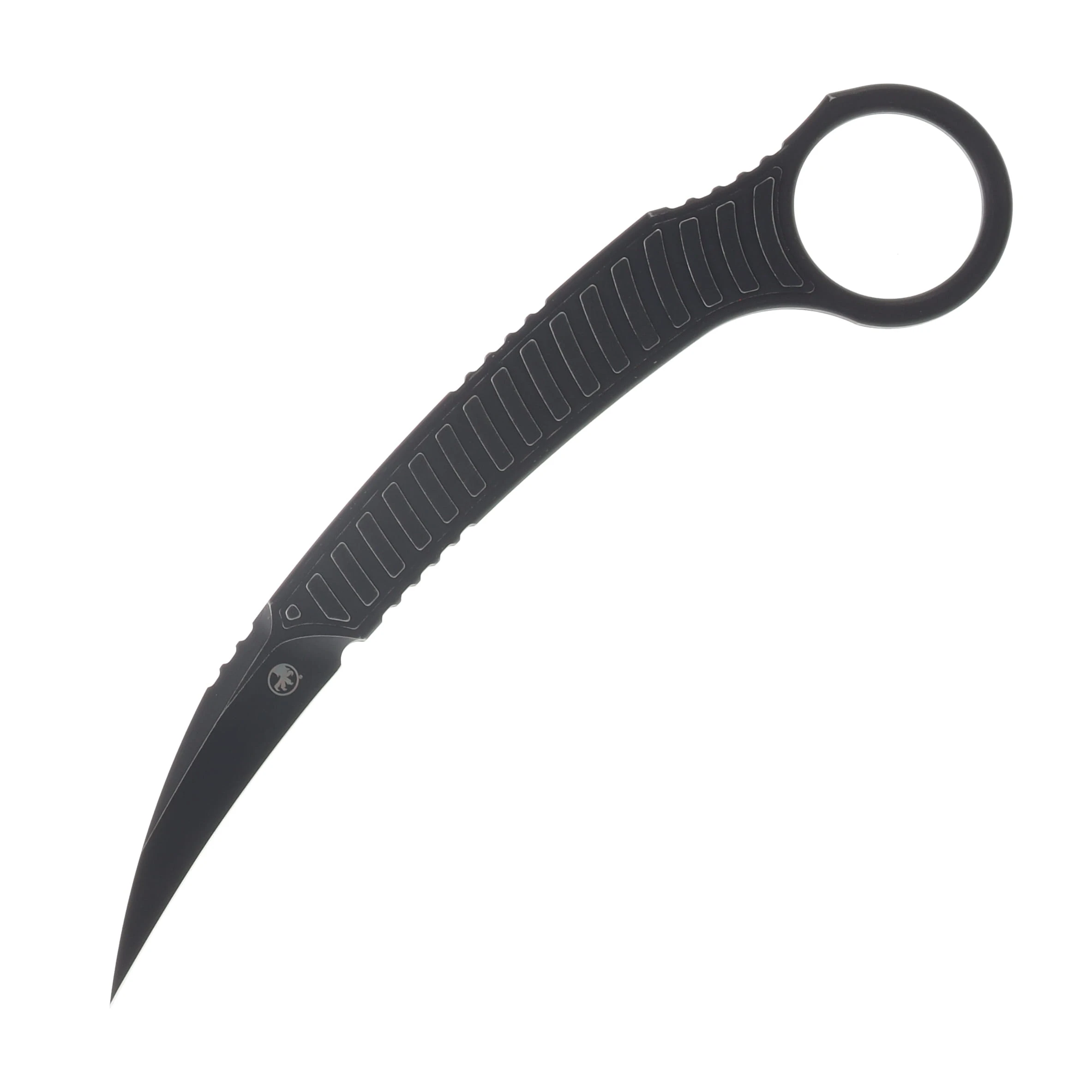 Microtech Feather Fixed Blade S/E Signature Series Distressed Black Standard MT2151DBKS View 3