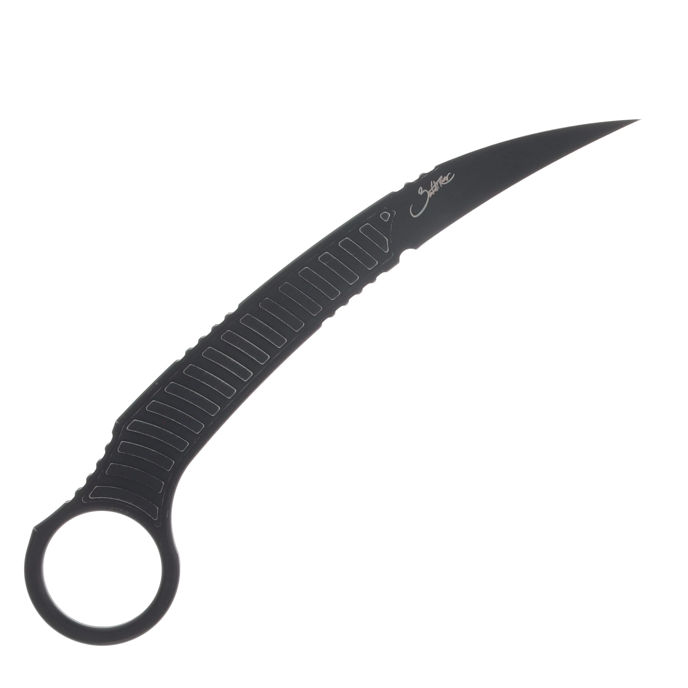 Microtech Feather Fixed Blade S/E Signature Series Distressed Black Standard MT2151DBKS View 4