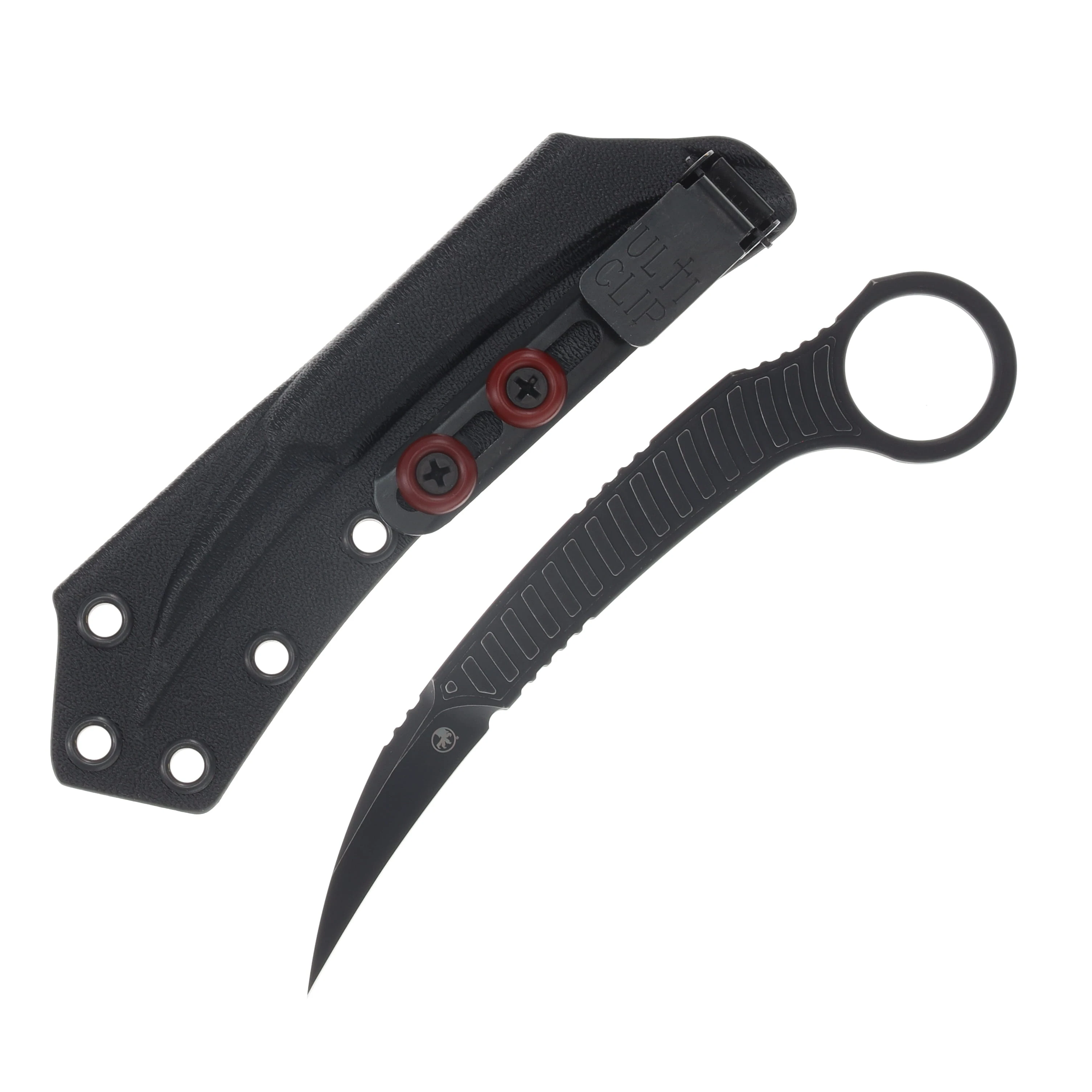 Microtech Feather Fixed Blade S/E Signature Series Distressed Black Standard MT2151DBKS View 1