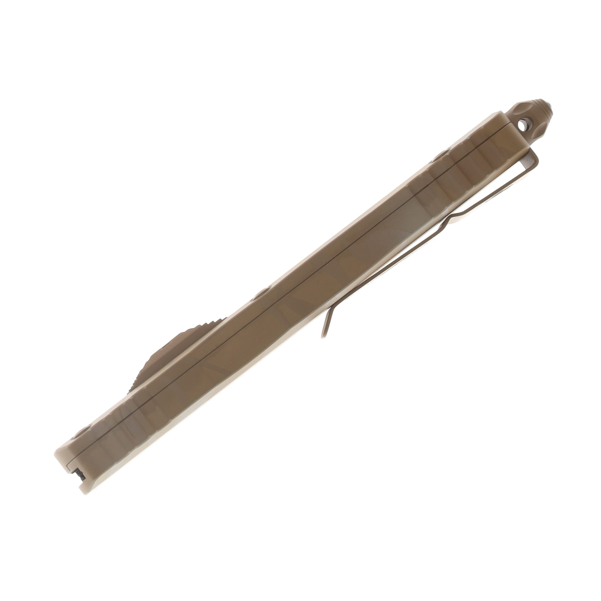Microtech Dirac Delta OTF Auto D/E Signature Series Sand Dune Camo Full Serrate AUMT2273DUCS View 5