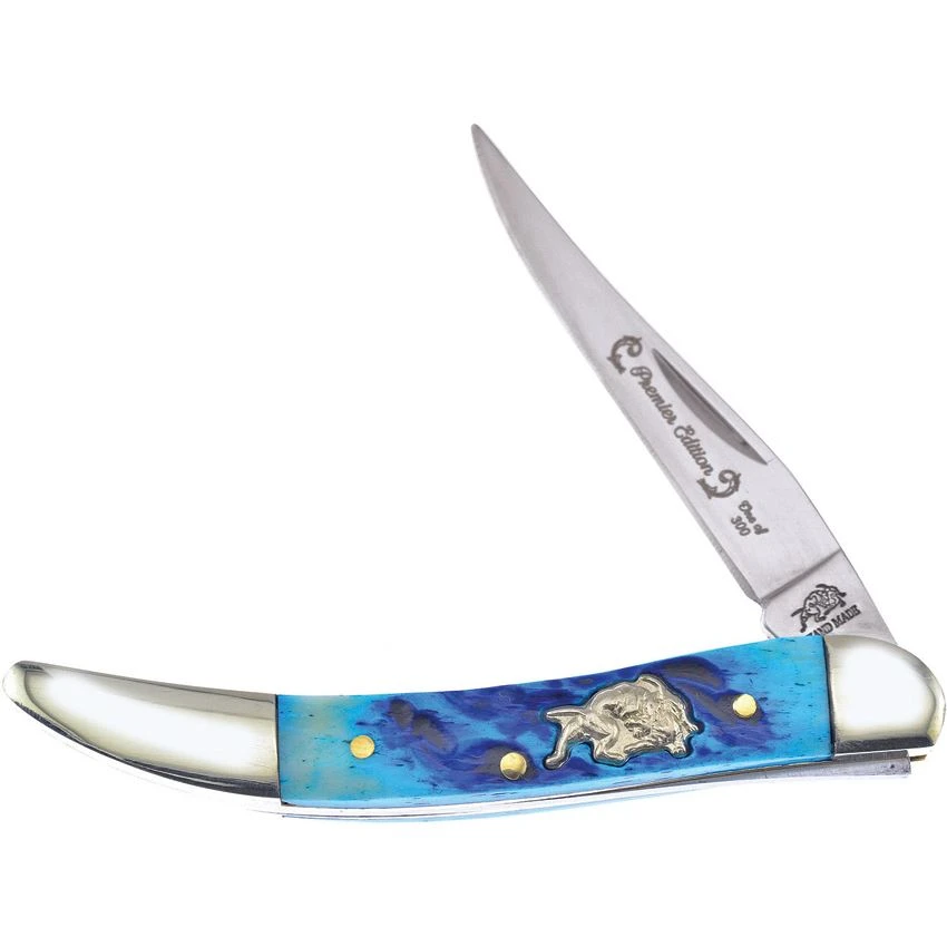 Frost Cutlery Bulldog Blue Jigged Bone Toothpick FRBDG109DBJB View 1