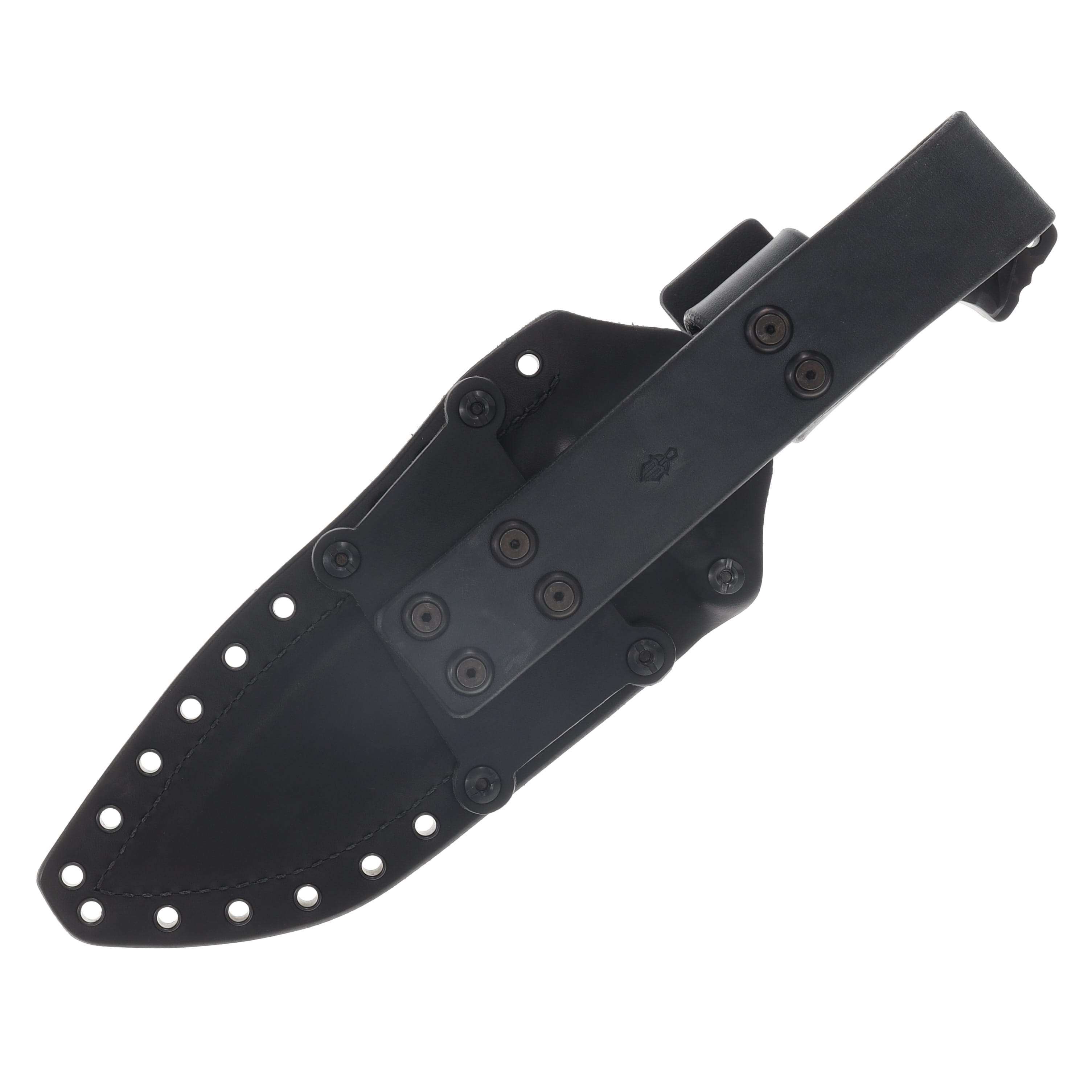 Miller Bros M-29 Fixed Blade Black Handle Splatter Etch Black Sheath View 7