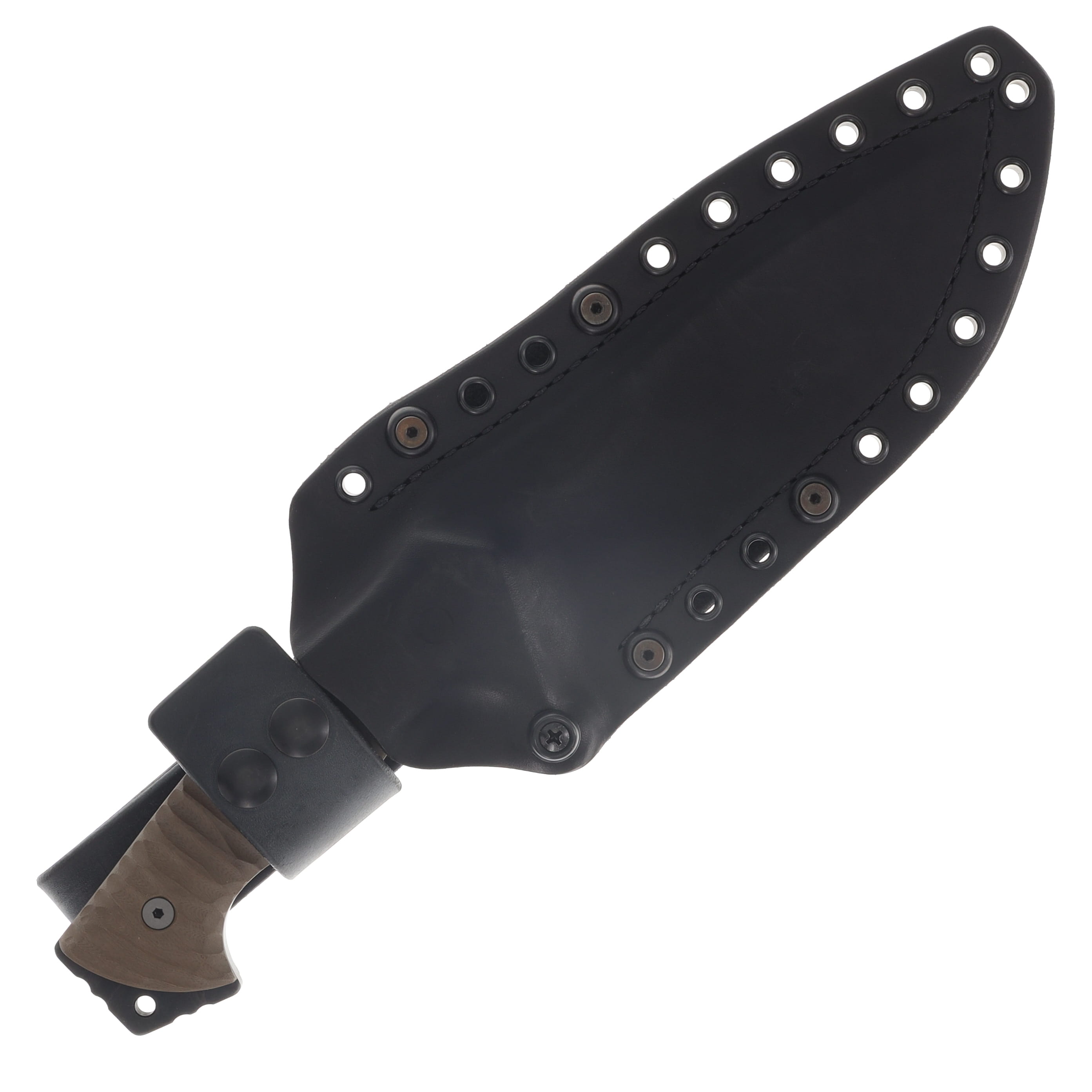 Miller Bros M-29 Fixed Blade Tan Handle Splatter Etch Black Sheath M-29TNHBKSSPL View 6