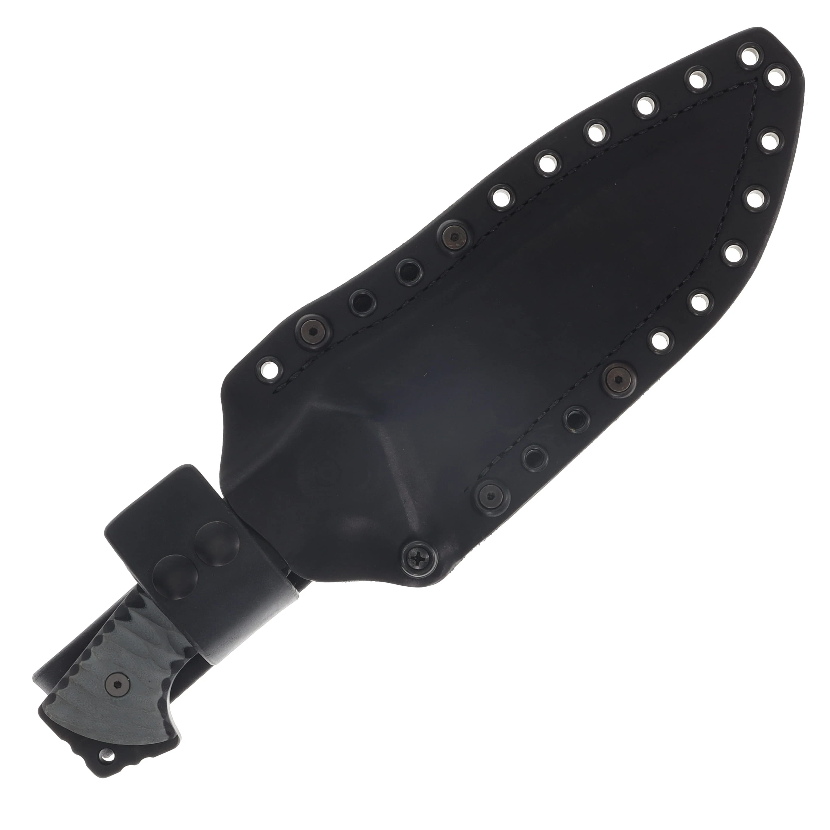 Miller Bros M-29 Fixed Blade Gray and Black Handle Splatter Etch Black Sheath M-29GYBKHBKSSPL View 6