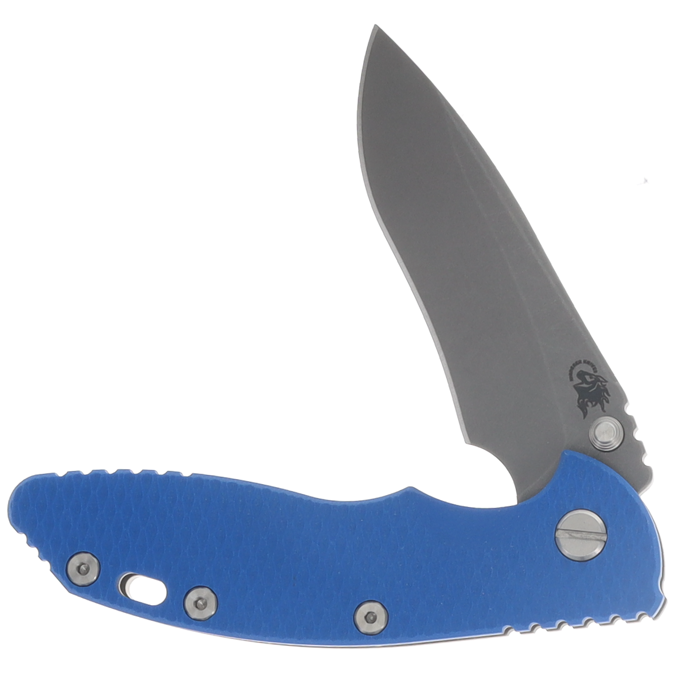 Hinderer XM-18 3.5in Magnacut Recurve Non Flipper Tri-Way Working Finish Blue G10 View 3