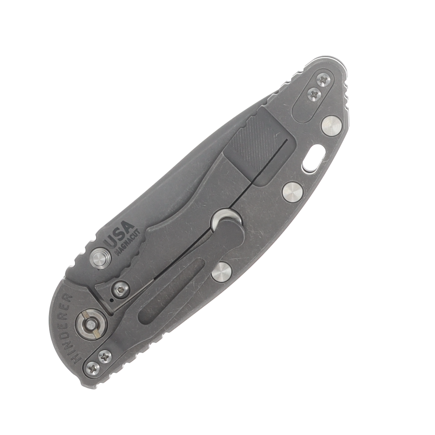 Hinderer XM-18 3.5in Magnacut Recurve Non Flipper Tri-Way Working Finish Blue G10 View 6