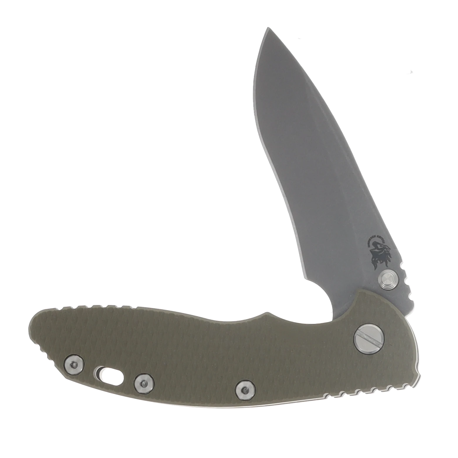 Hinderer XM-18 3.5in Magnacut Recurve Non Flipper Tri-Way Working Finish OD Green View 3