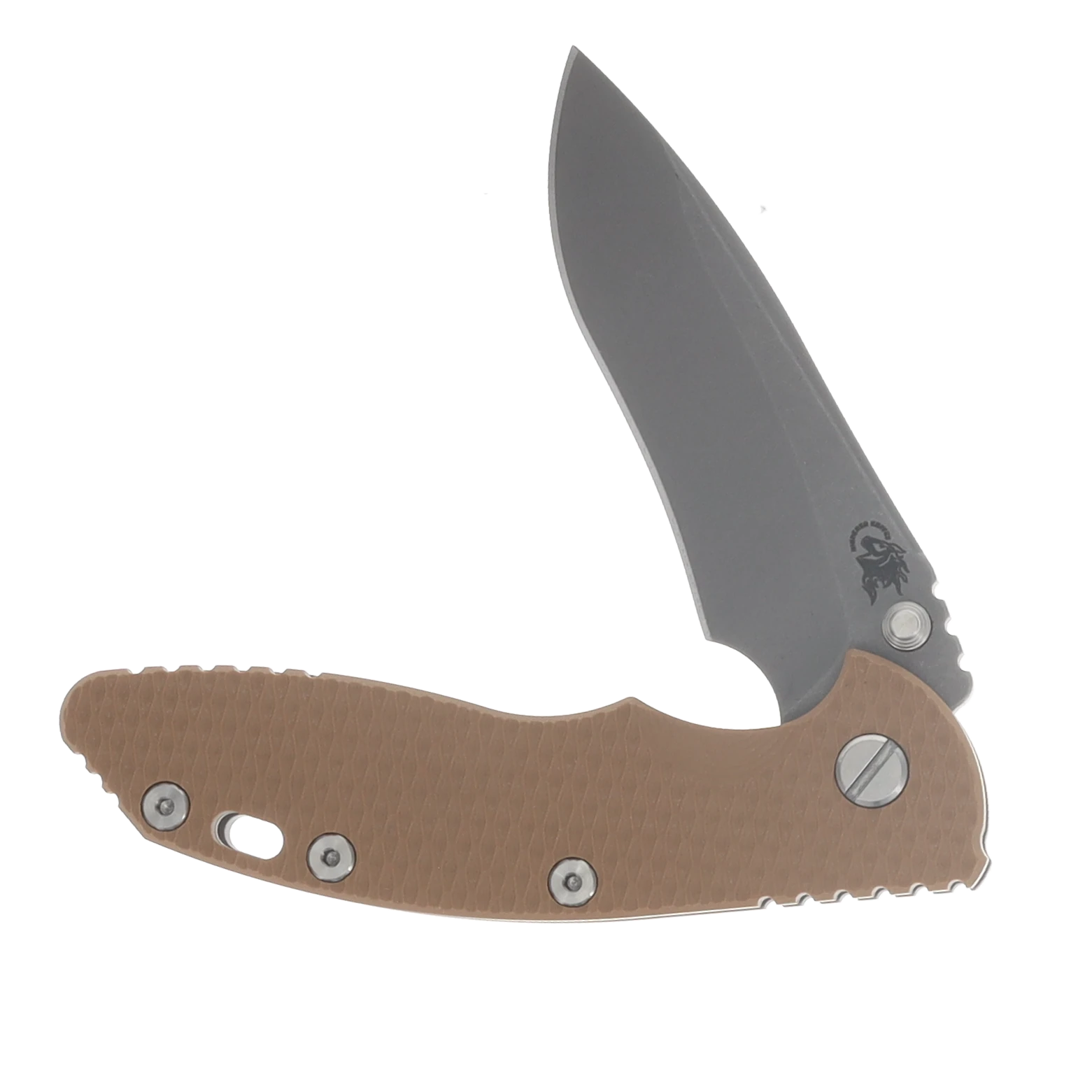 Hinderer XM-18 3.5in Magnacut Recurve Non Flipper Tri-Way Working Finish Coyote G10 View 3