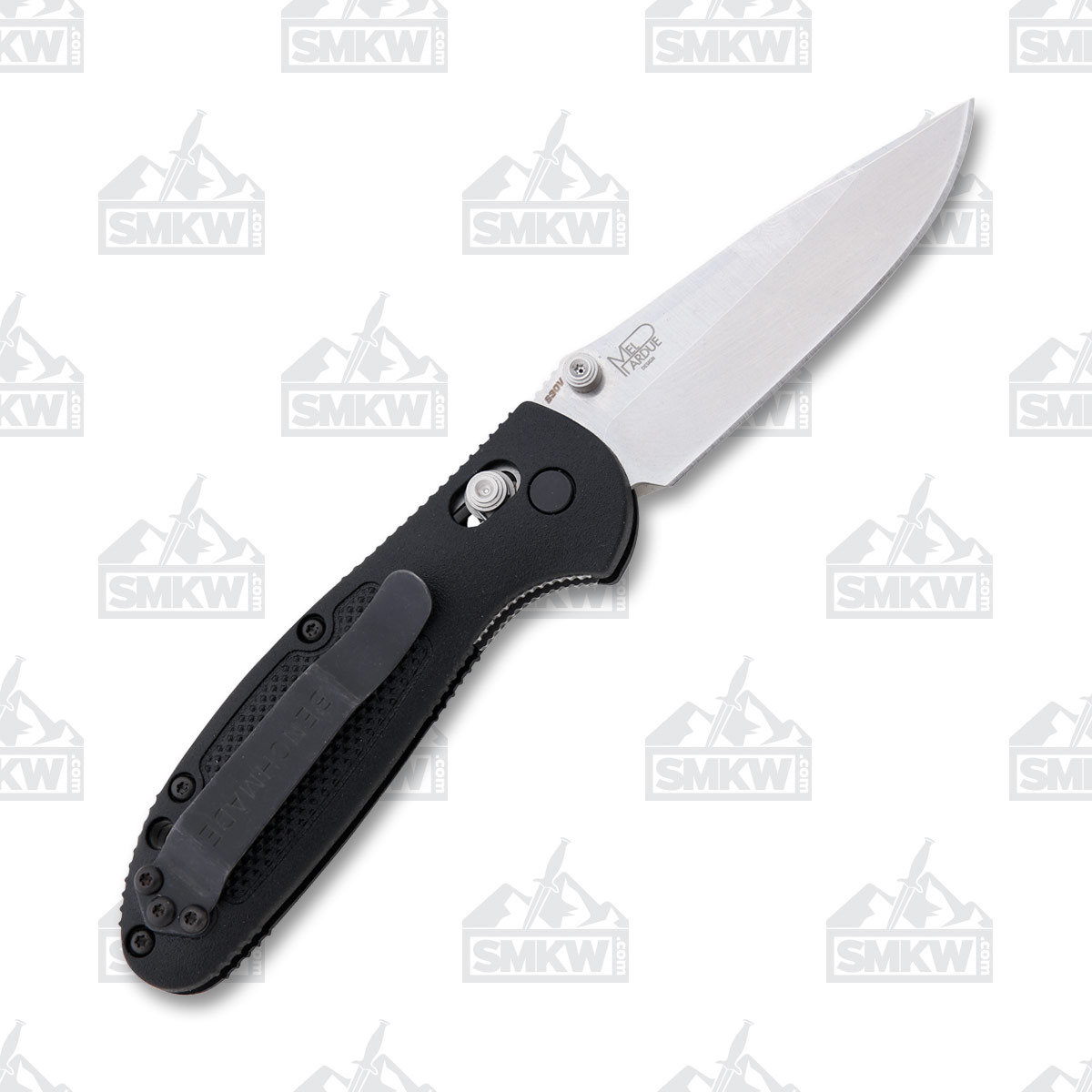 Benchmade Mini Griptilian Folding Knife Black 2.91in Satin Drop Point BM556S30V View 3