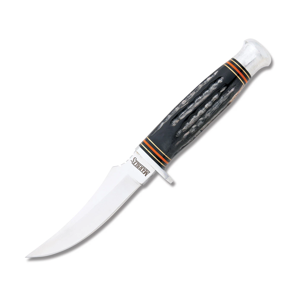 Marbles Hunter Skinner Jigged Buffalo Horn 4.5in Upswept Fixed Blade MR450 View 2