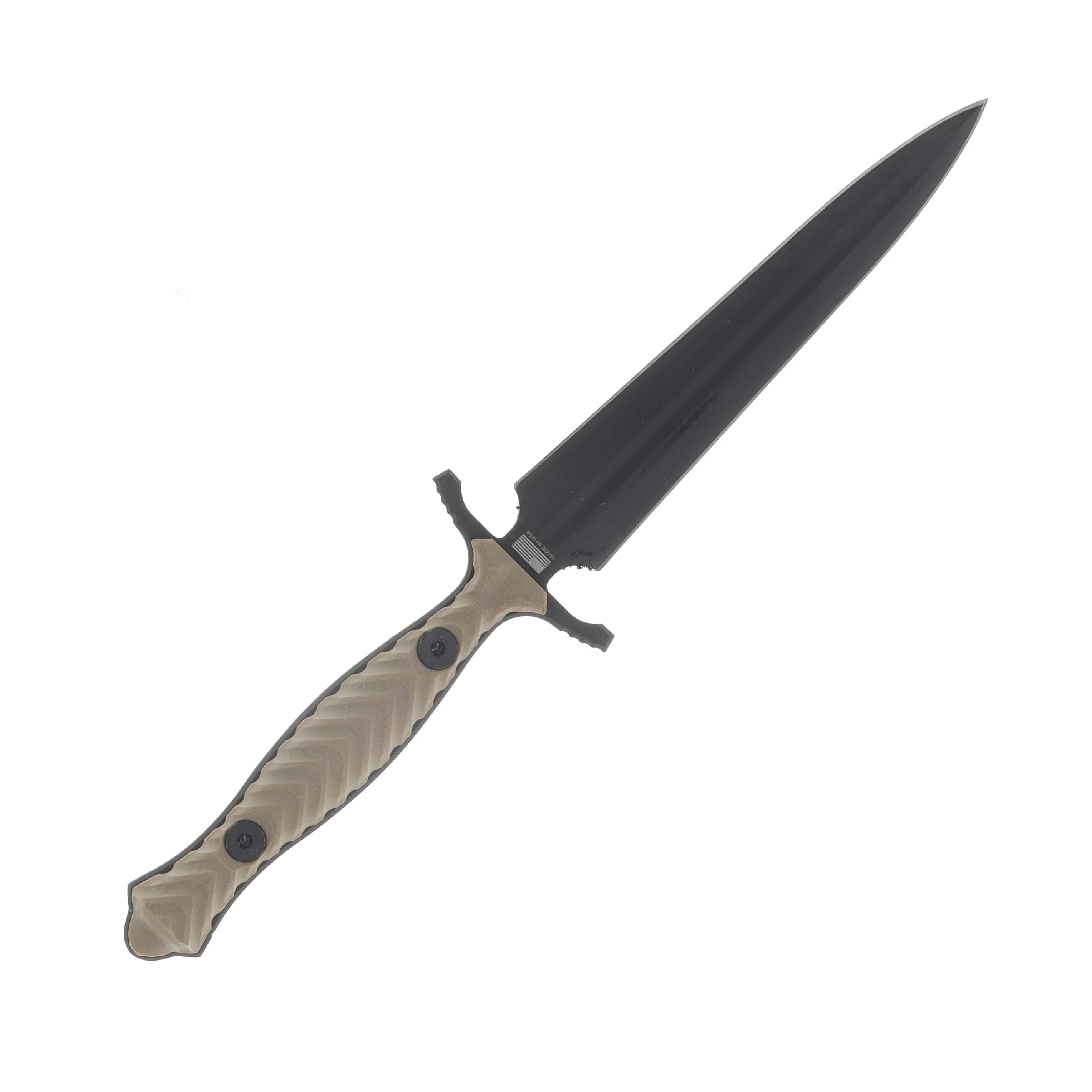 Gahagan Customs Ocelot Dagger Fixed Blade Tan Handle W/Sheath GCOCDTN View 4