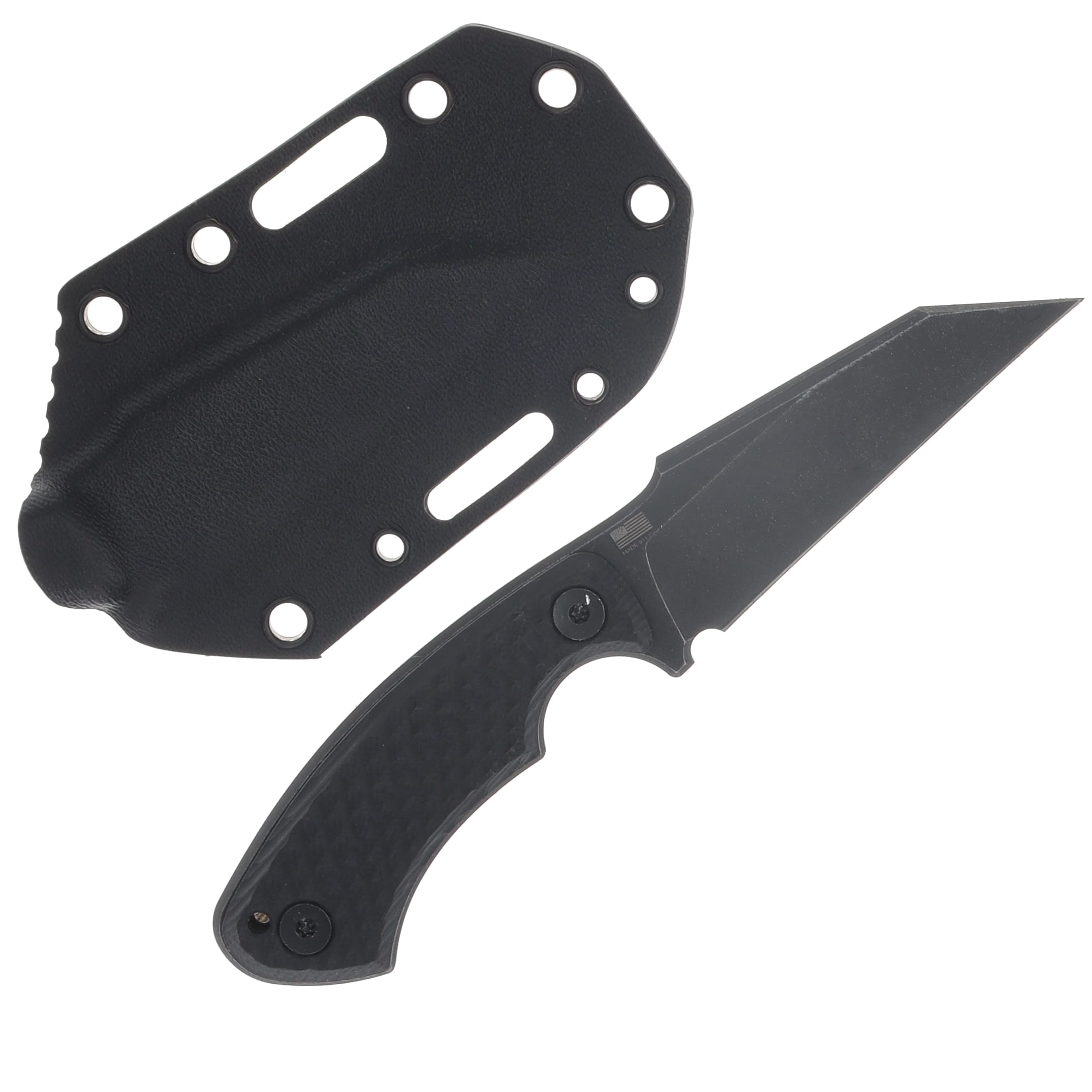 Gahagan Customs Gael Versatile Wharncliffe Fixed Blade Black Handle GCGAELBK View 4
