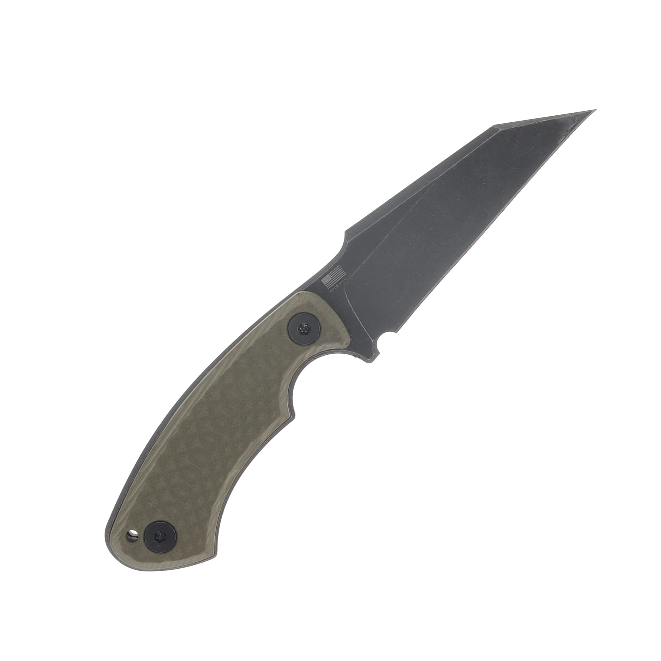 Gahagan Customs Gael Versatile Wharncliffe Fixed Blade OD Green Handle GCGAELOD View 2