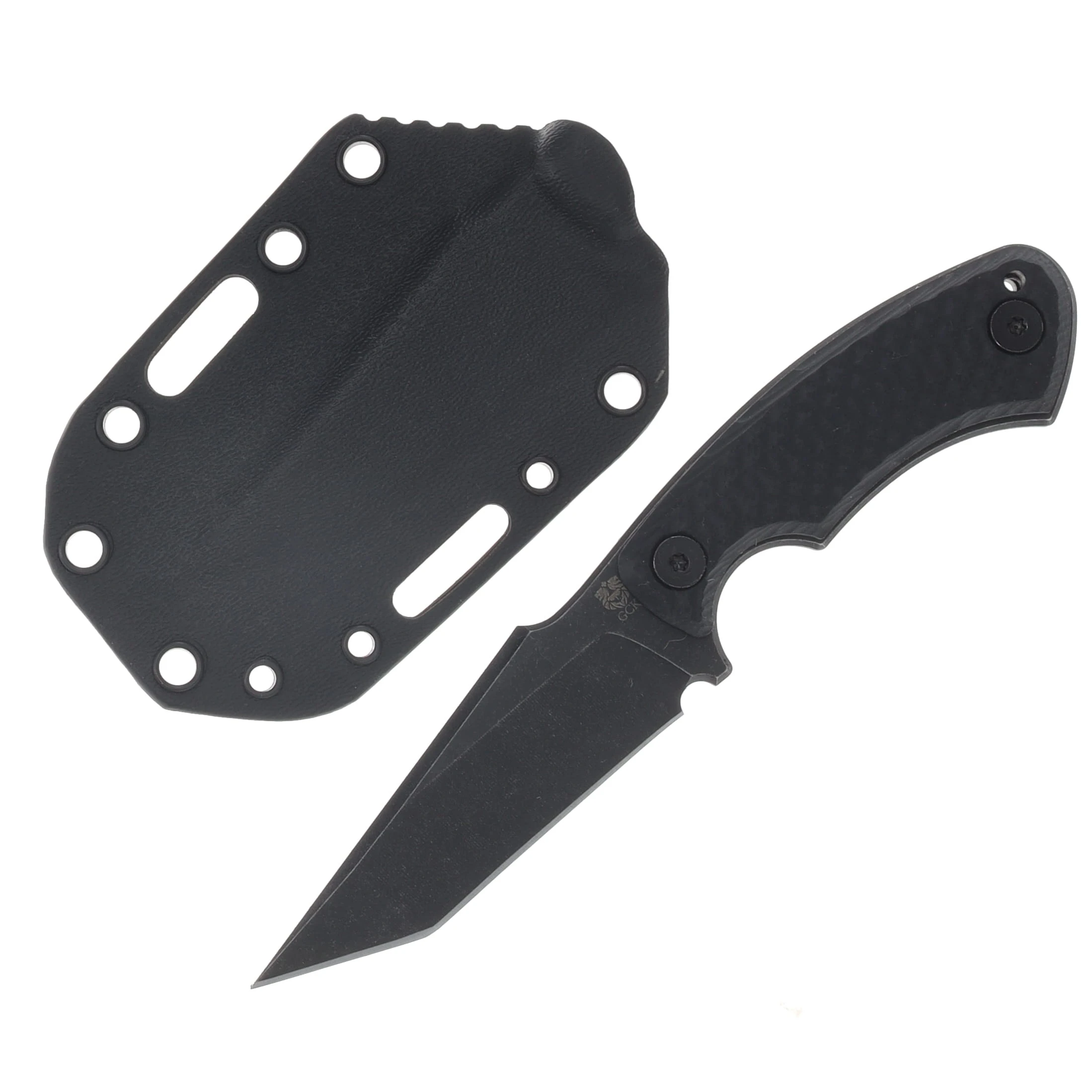 Gahagan Customs Balor Versatile Tanto Fixed Blade Black Handle GCBALBK View 4