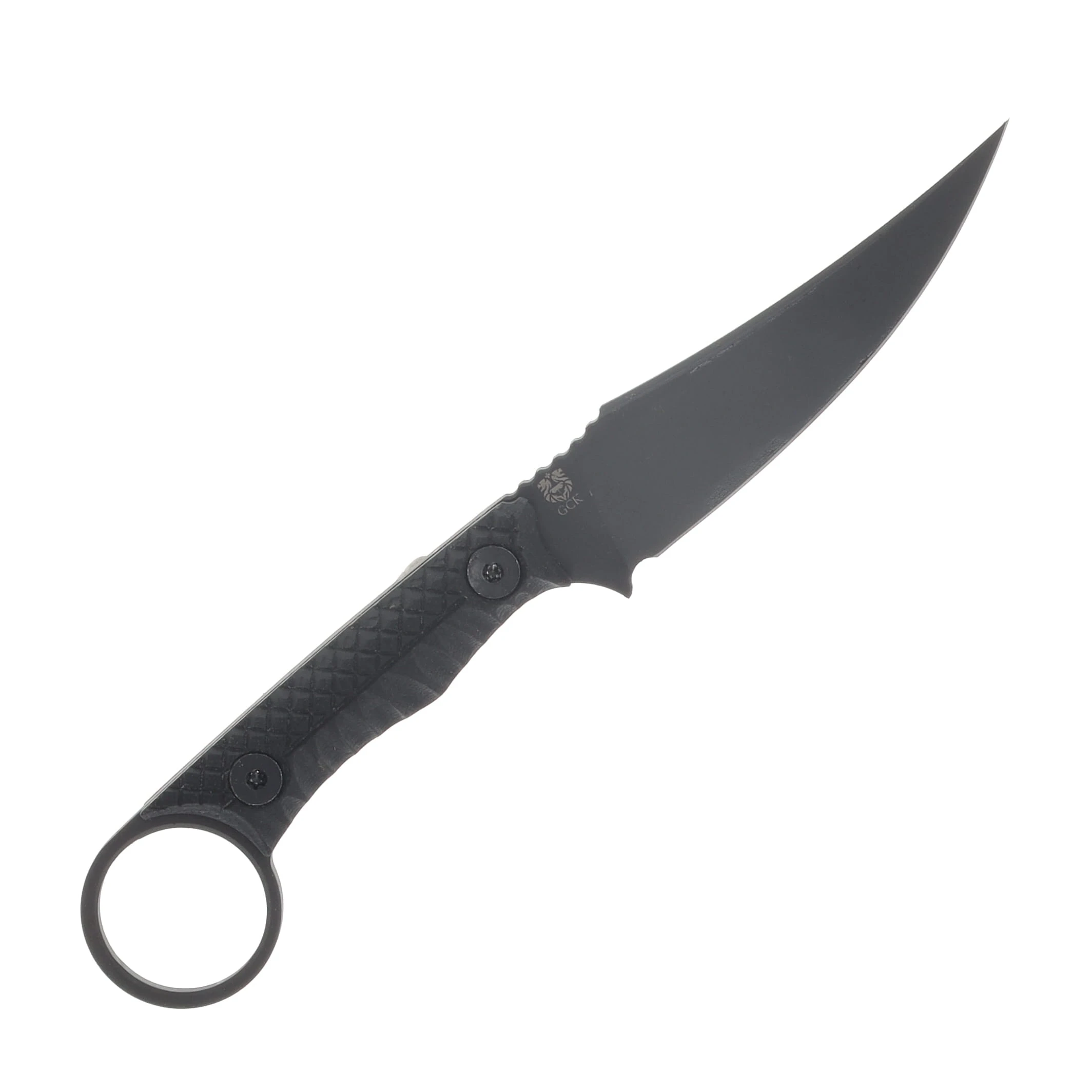 Gahagan Customs Sentinel Ringed Fixed Blade Persian Style W/Textured G10 Black GCSENTBK View 2