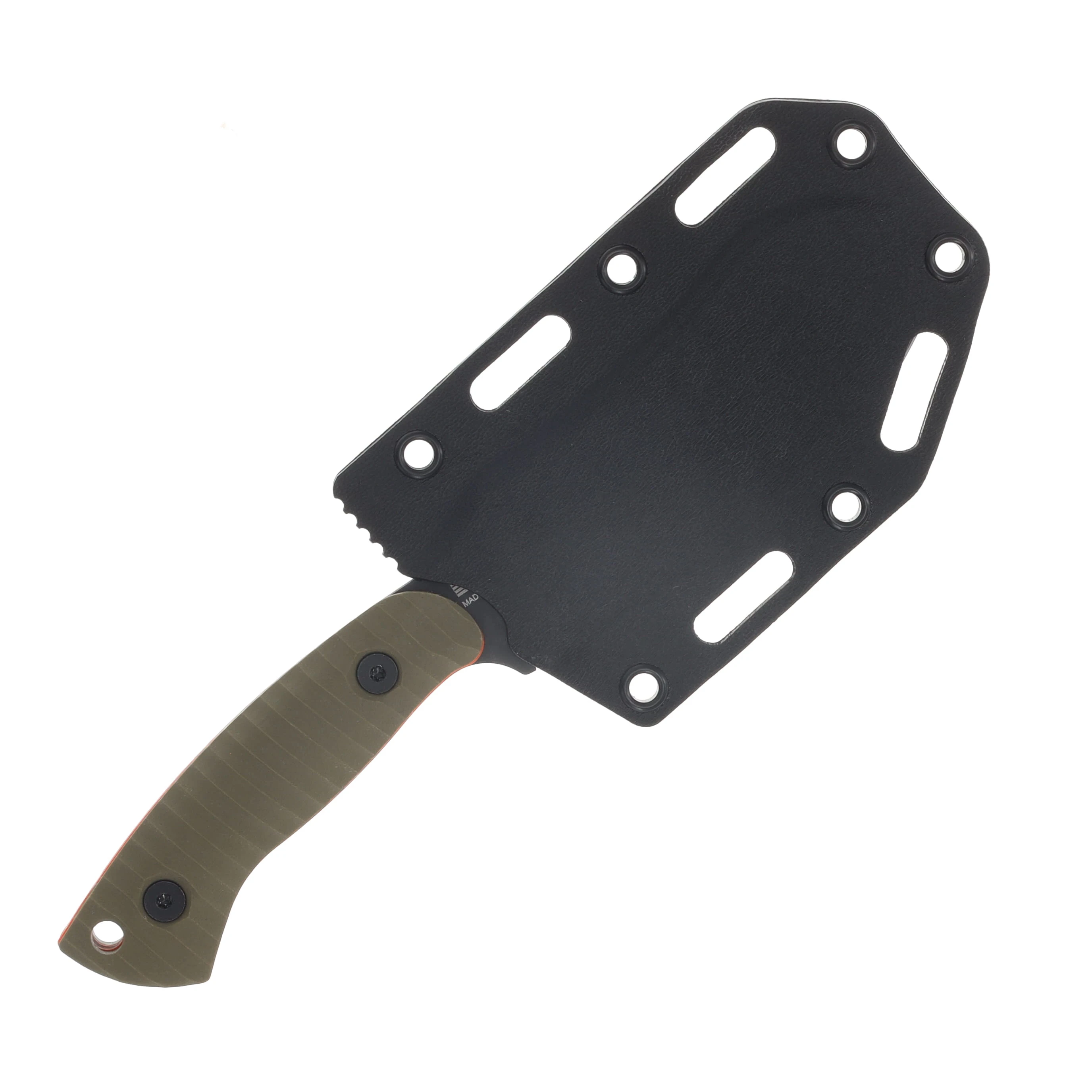 Gahagan Customs Wolfhound Skinning Knife Orange Liner Textured G10 OD Green GCWOLFOD View 7