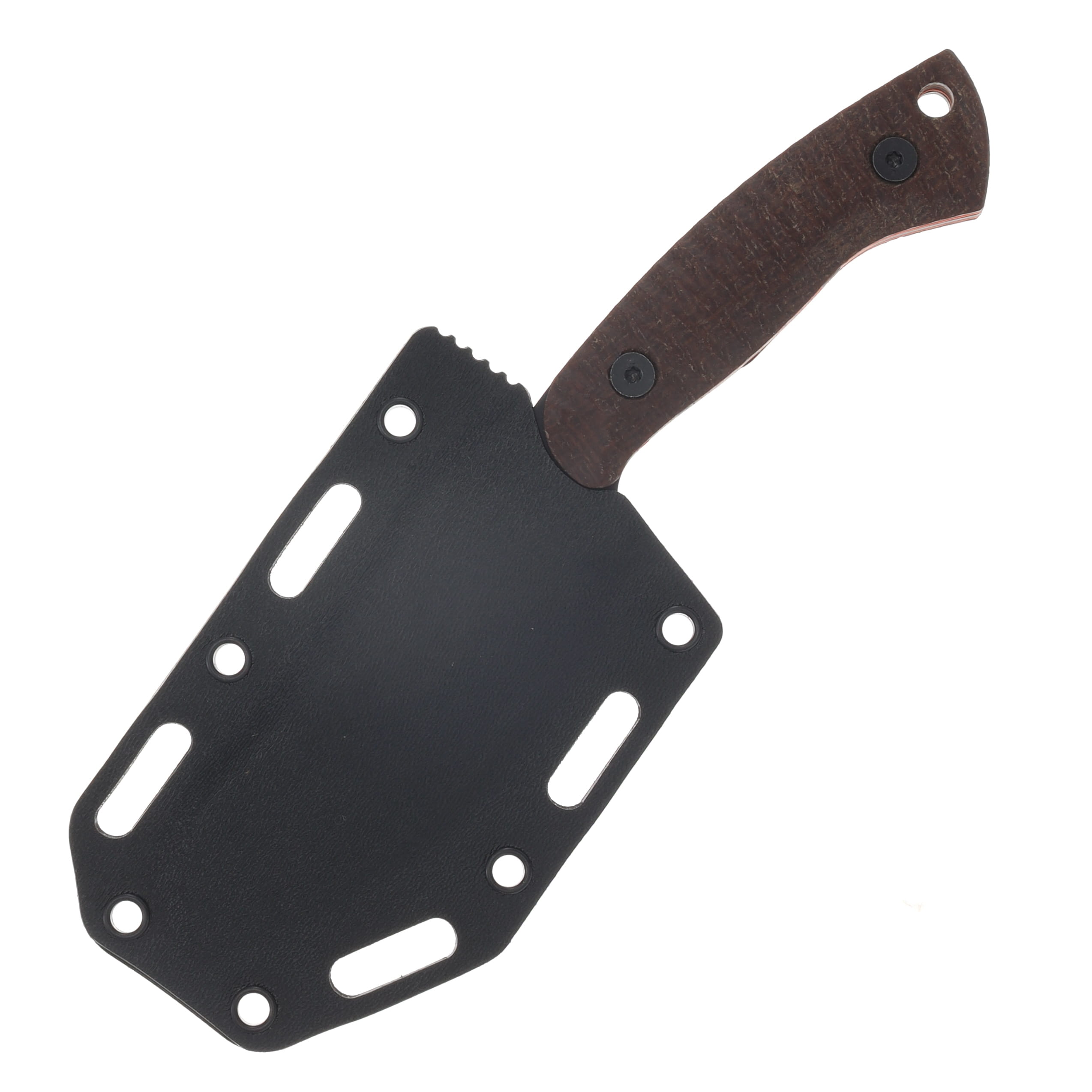 Gahagan Customs Wolfhound Skinning Knife Orange Liner Textured G10 Natural Burlap GCWOLFNAT View 6