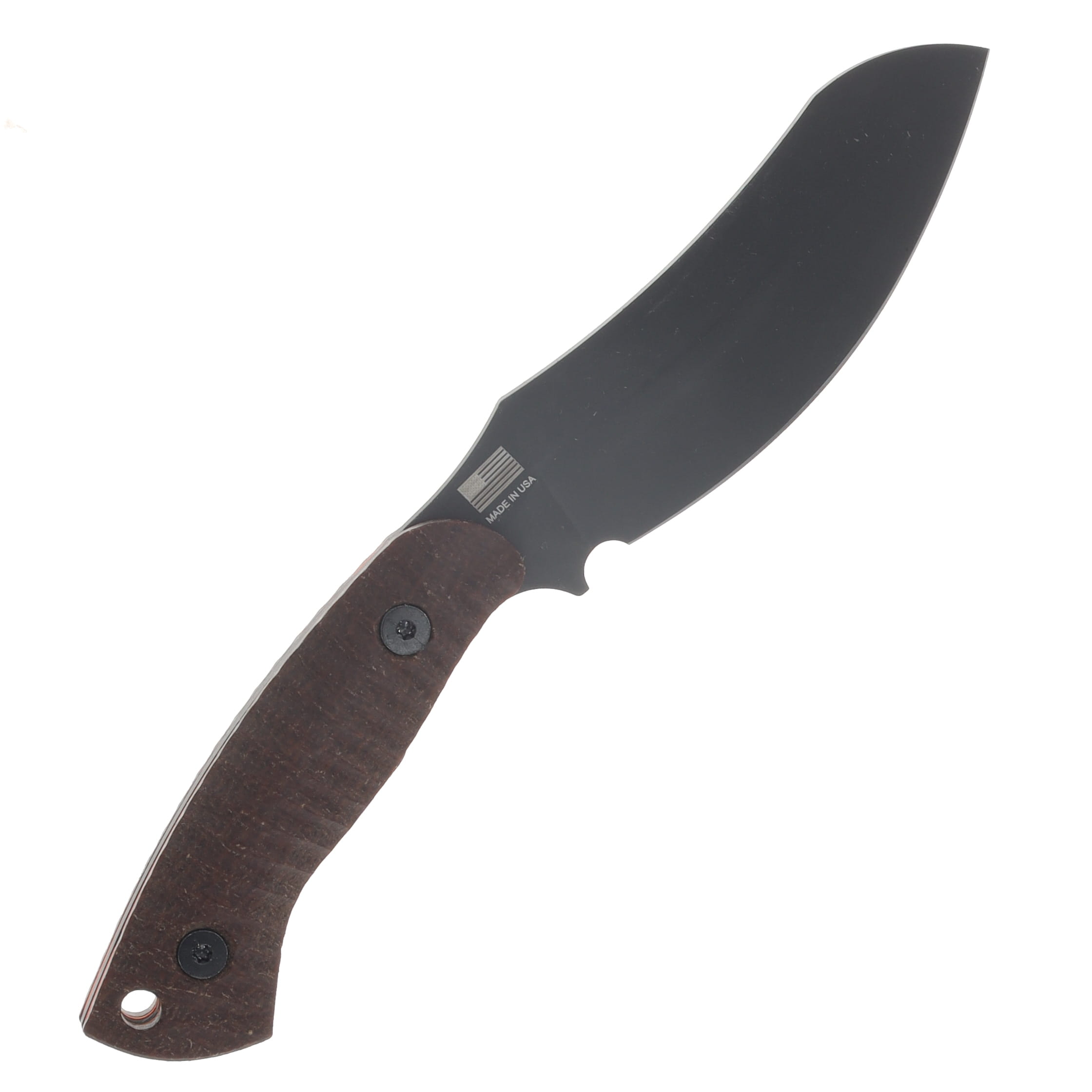 Gahagan Customs Wolfhound Skinning Knife Orange Liner Textured G10 Natural Burlap GCWOLFNAT View 2