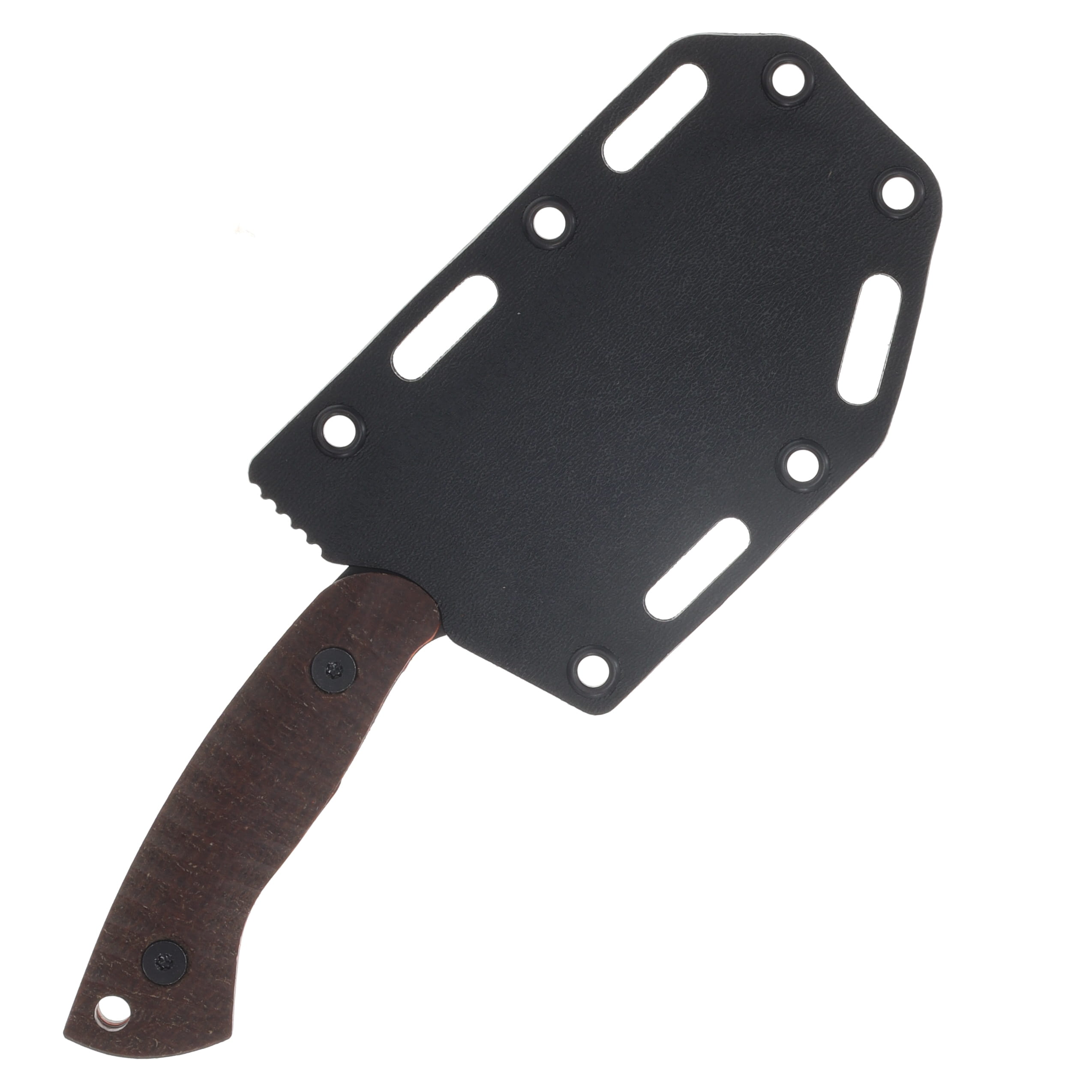 Gahagan Customs Wolfhound Skinning Knife Orange Liner Textured G10 Natural Burlap GCWOLFNAT View 7