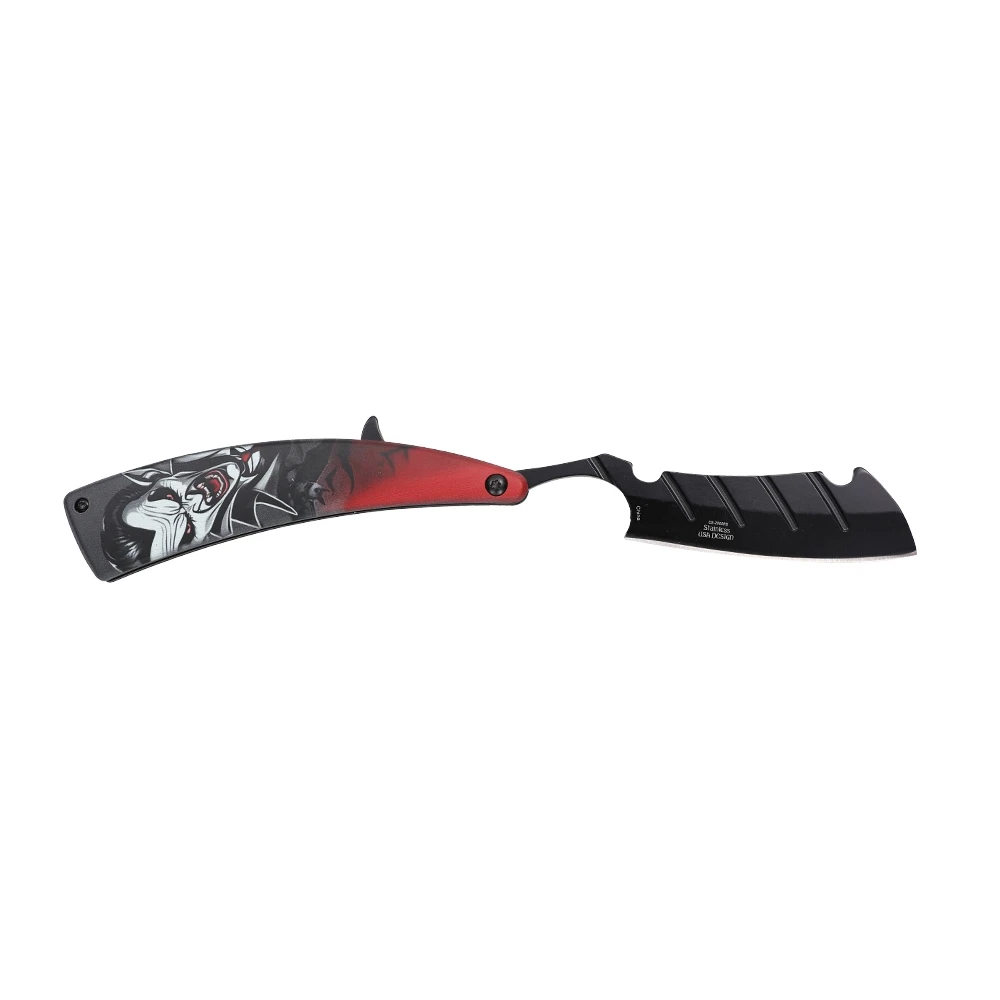 Dark Side Blades Folding Knife Dracula Graphic Red/Gray 4.1in Razor DS-2005RD View 4