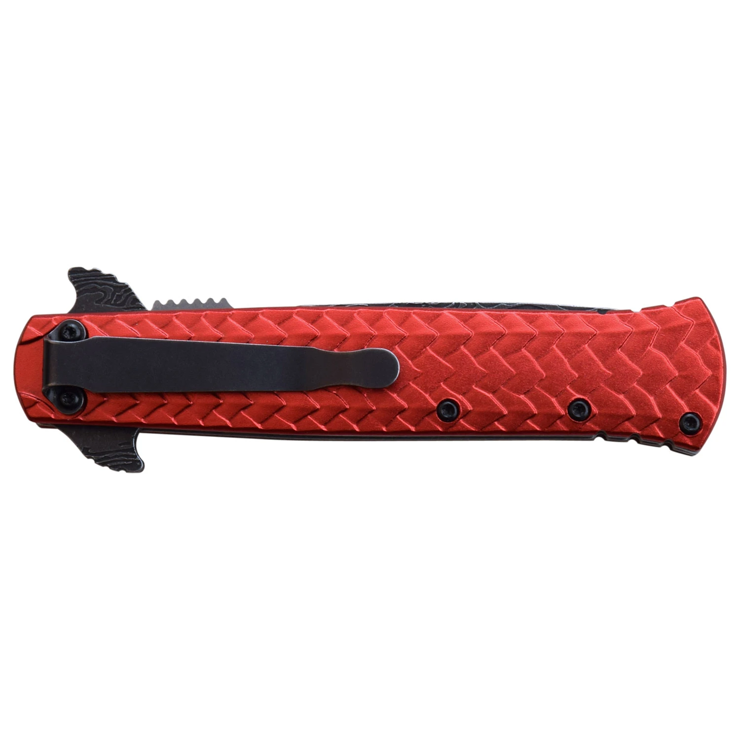 Dark Side Blades Assisted Knife Red 3D Dragon 3.75in Stonewash Dagger DS-A081RD View 4
