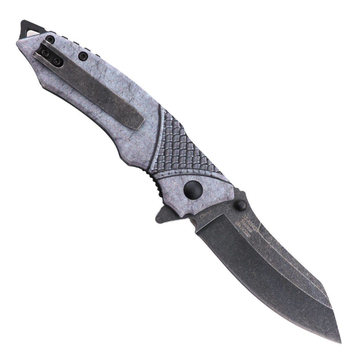 Dark Side Blades Assisted Knife Green Dragon 3.25in Reverse Tanto DS-A094GN View 2