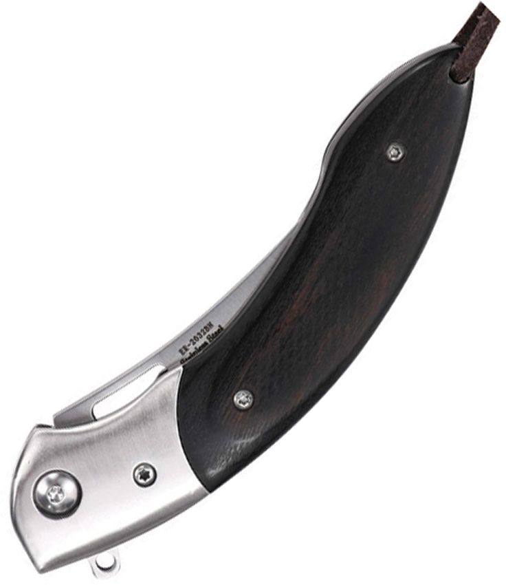Elk Ridge Smooth Black Wood Linerlock Folding Knife View 2