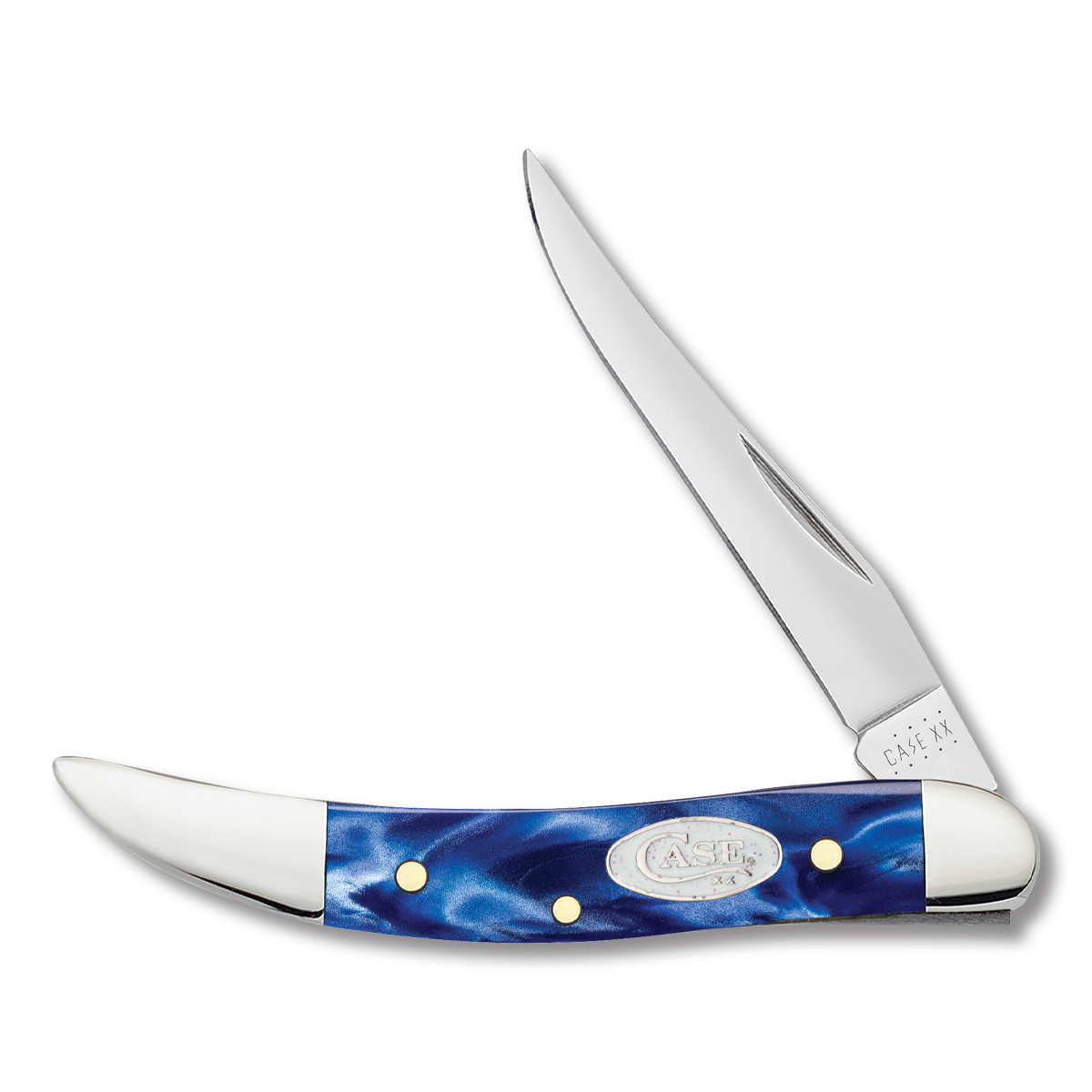Case Blue Pearl Kirinite Small Texas Toothpick Folding Knife