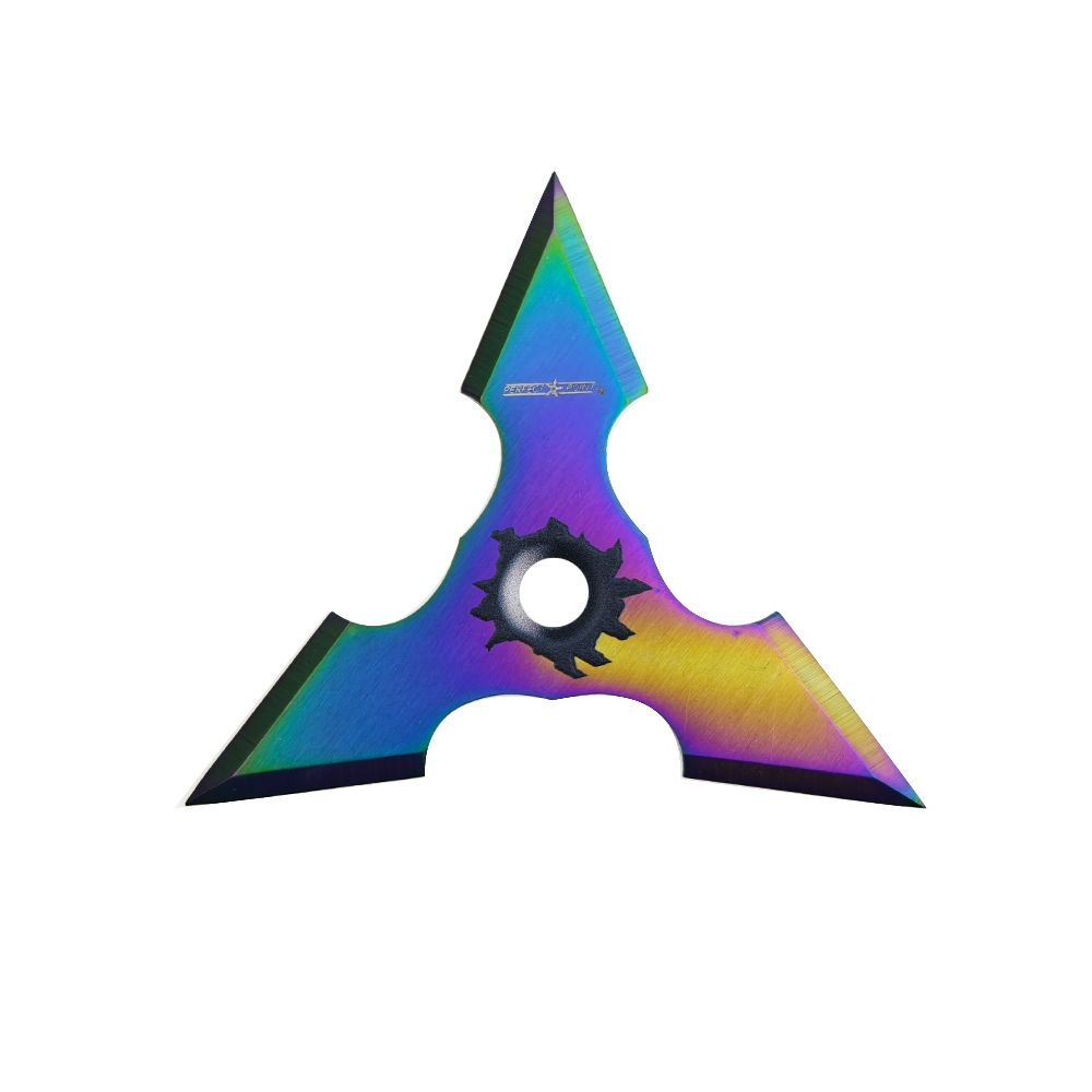 Perfect Point 4in Shuriken Throwing Stars 3pc (Rainbow) PP-311-3 View 1