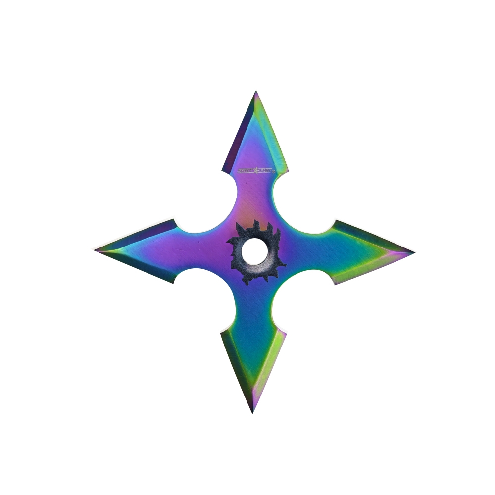 Perfect Point 4in Shuriken Throwing Stars 3pc (Rainbow) PP-311-3 View 3