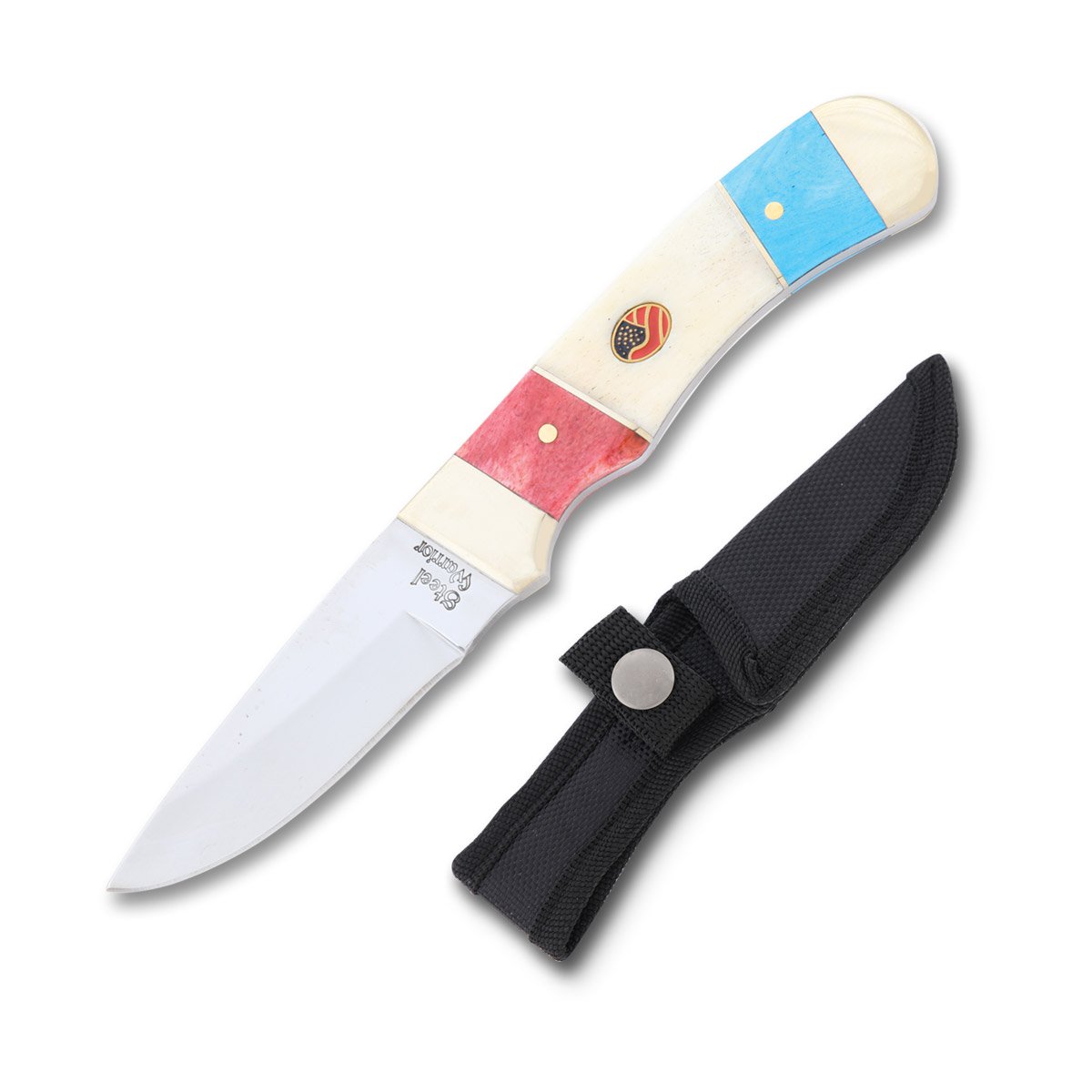 Frost Steel Warrior Patriotic Fixed Blade FRSW101RWB View 1