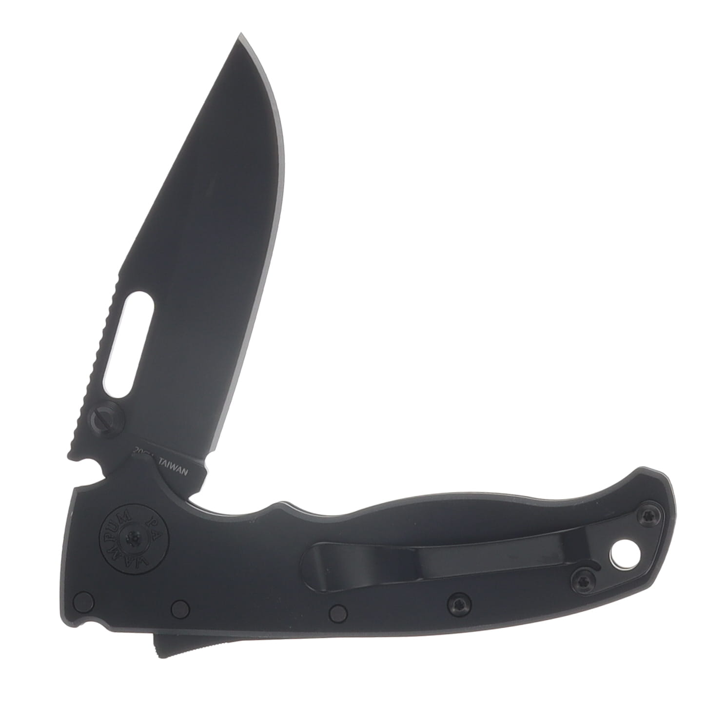Demko AD20.5 Stealth - Clip Point - Black Aluminum AD20.5-STEALTH-20CV-DLC-BLACK-CP View 4