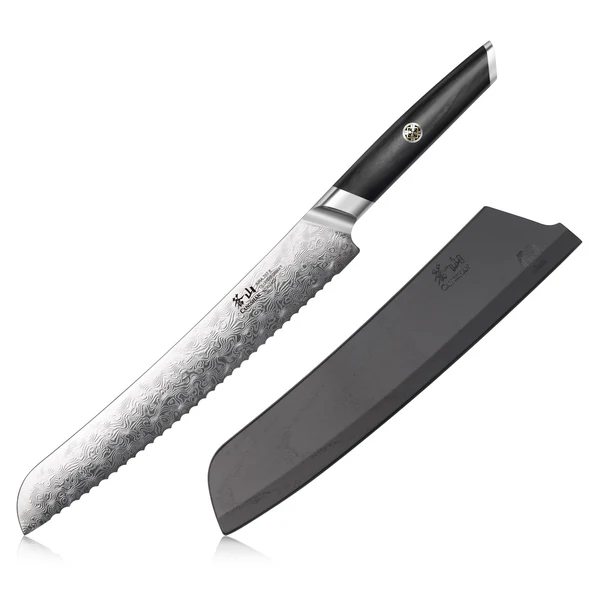 Cangshan Aira 9in Bread Knife 135-Layer Damax™ Steel W/ Sheath 10302403 View 1