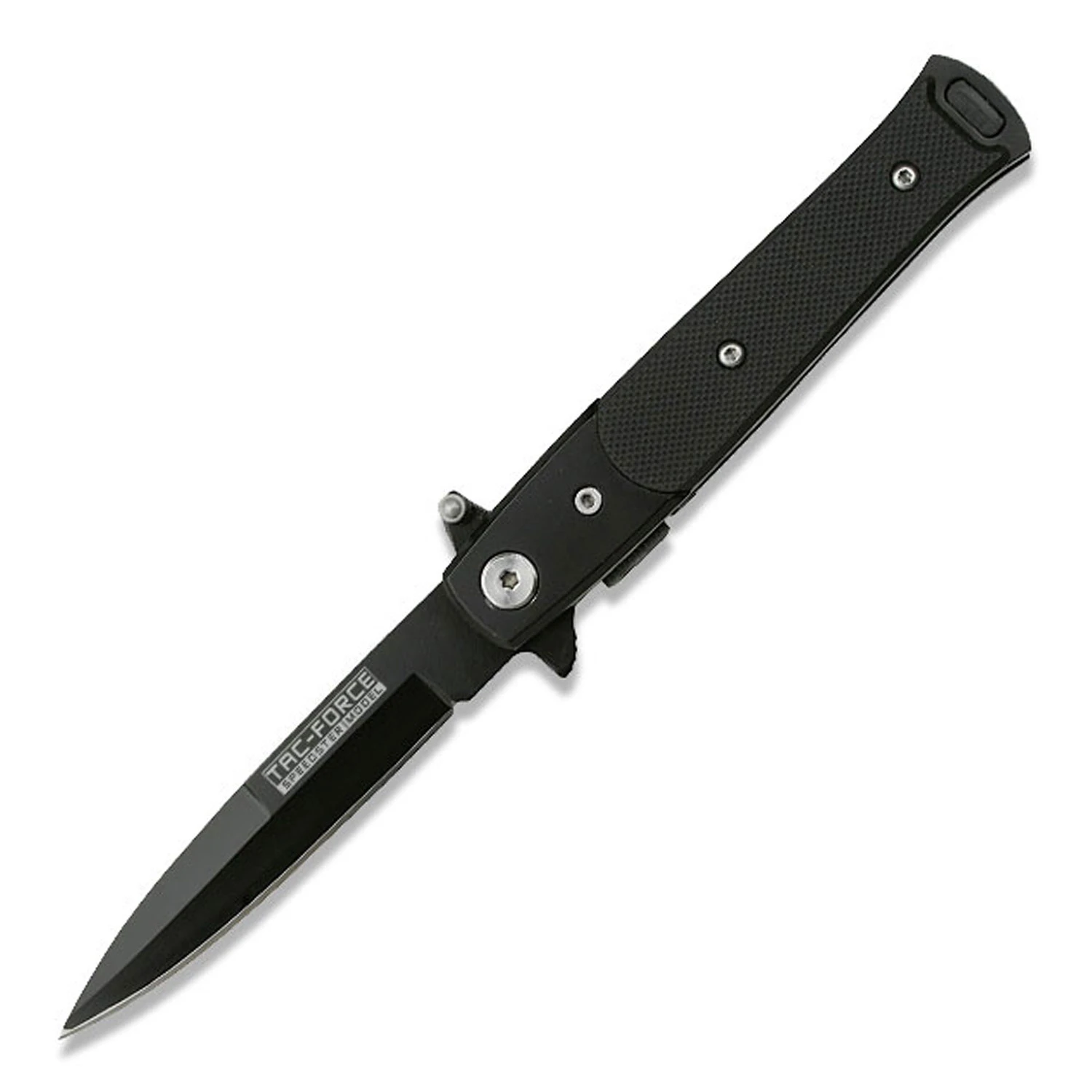 Tac-Force Assisted Knife Black G10 Textured Spear Point Blade View 1