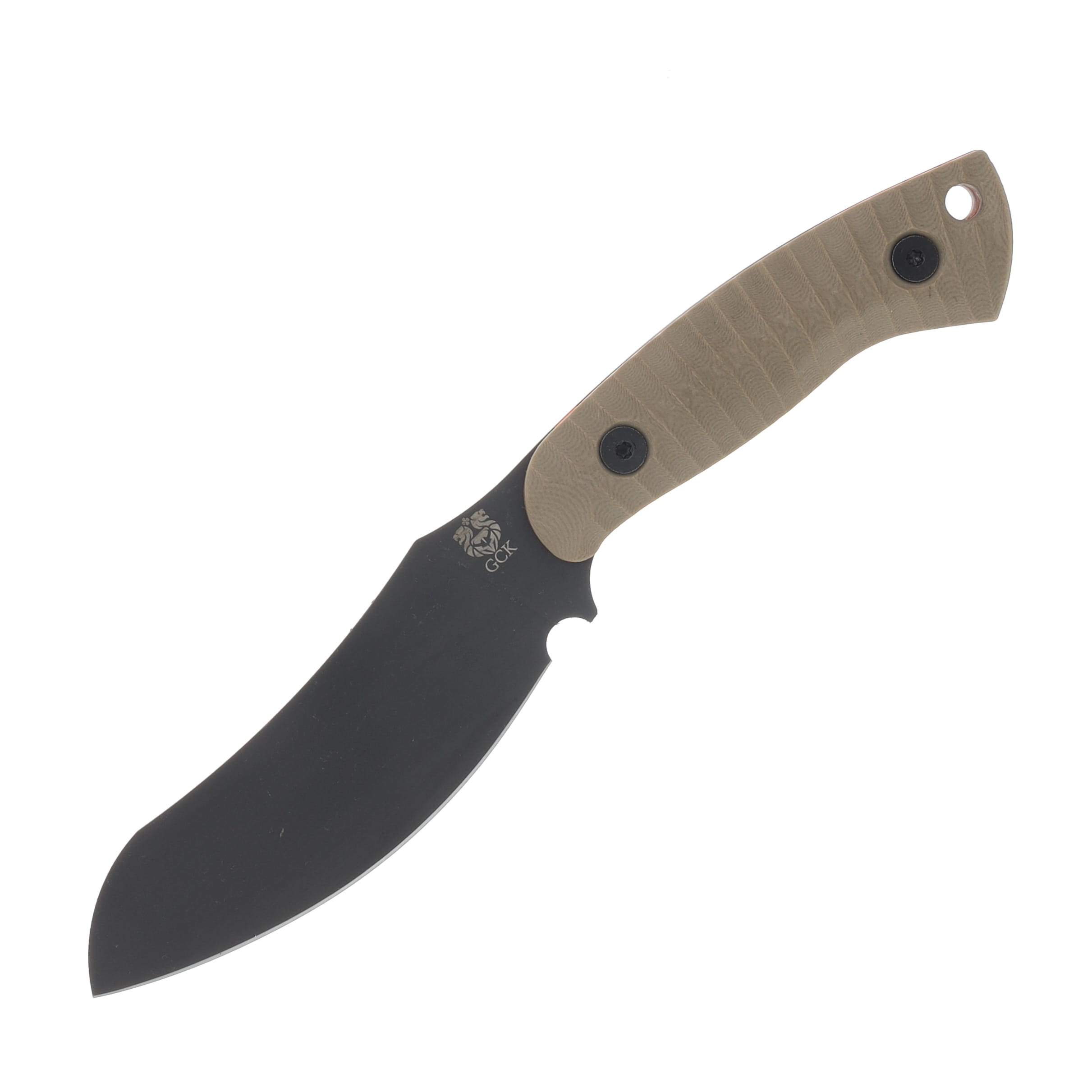 Gahagan Customs Wolfhound Skinning Knife W/Orange Liner Textured G10 Tan GCWOLFTN View 3