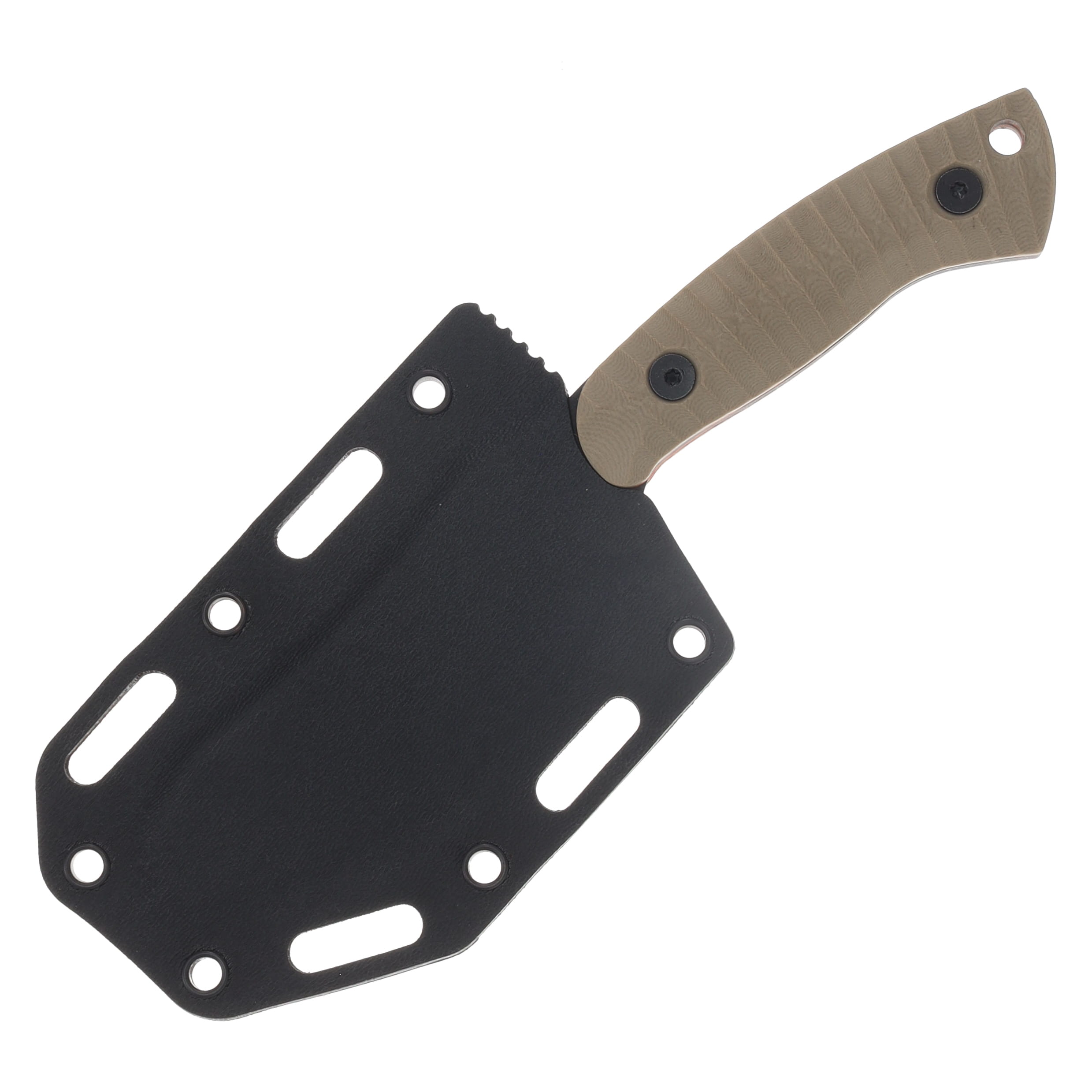 Gahagan Customs Wolfhound Skinning Knife W/Orange Liner Textured G10 Tan GCWOLFTN View 7