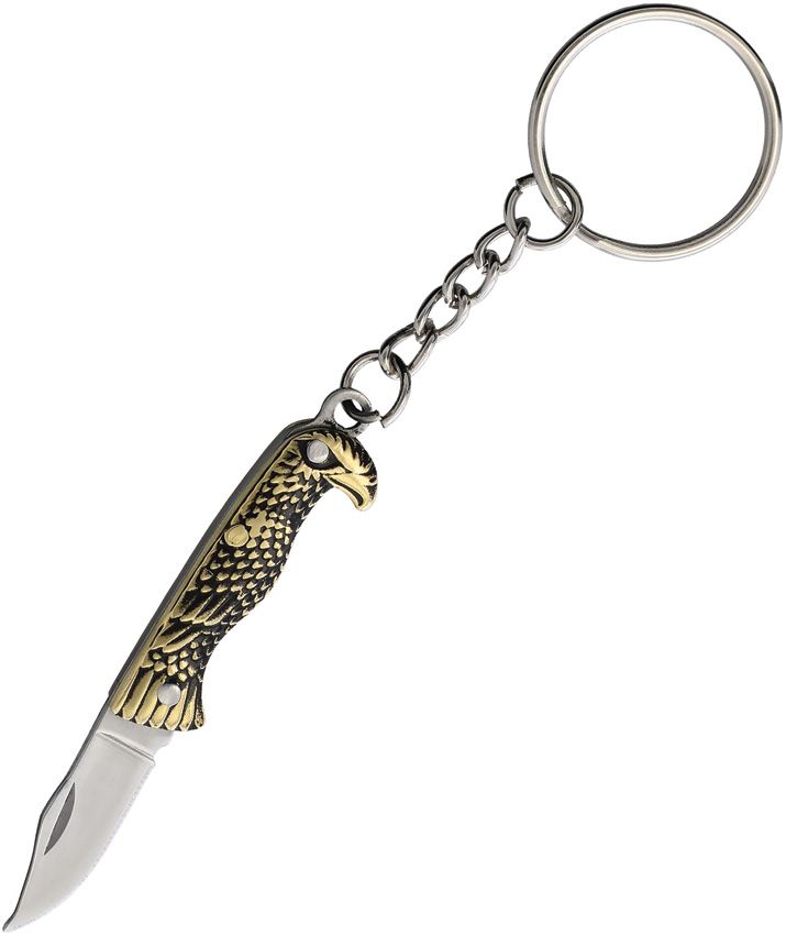Novelty Knife Co. Brass Birds Beak Mini Keychain Folding Knife NV348 View 1