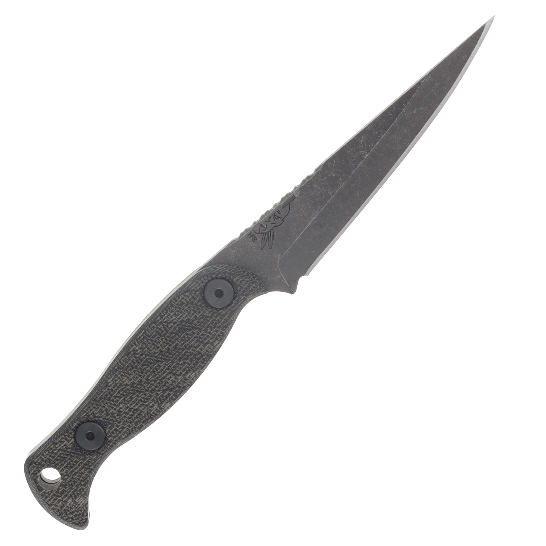 Half Face Blades Congressman Black Canvas Micarta Allen Bolts Textured Grip HFCONBKCANMIC View 4