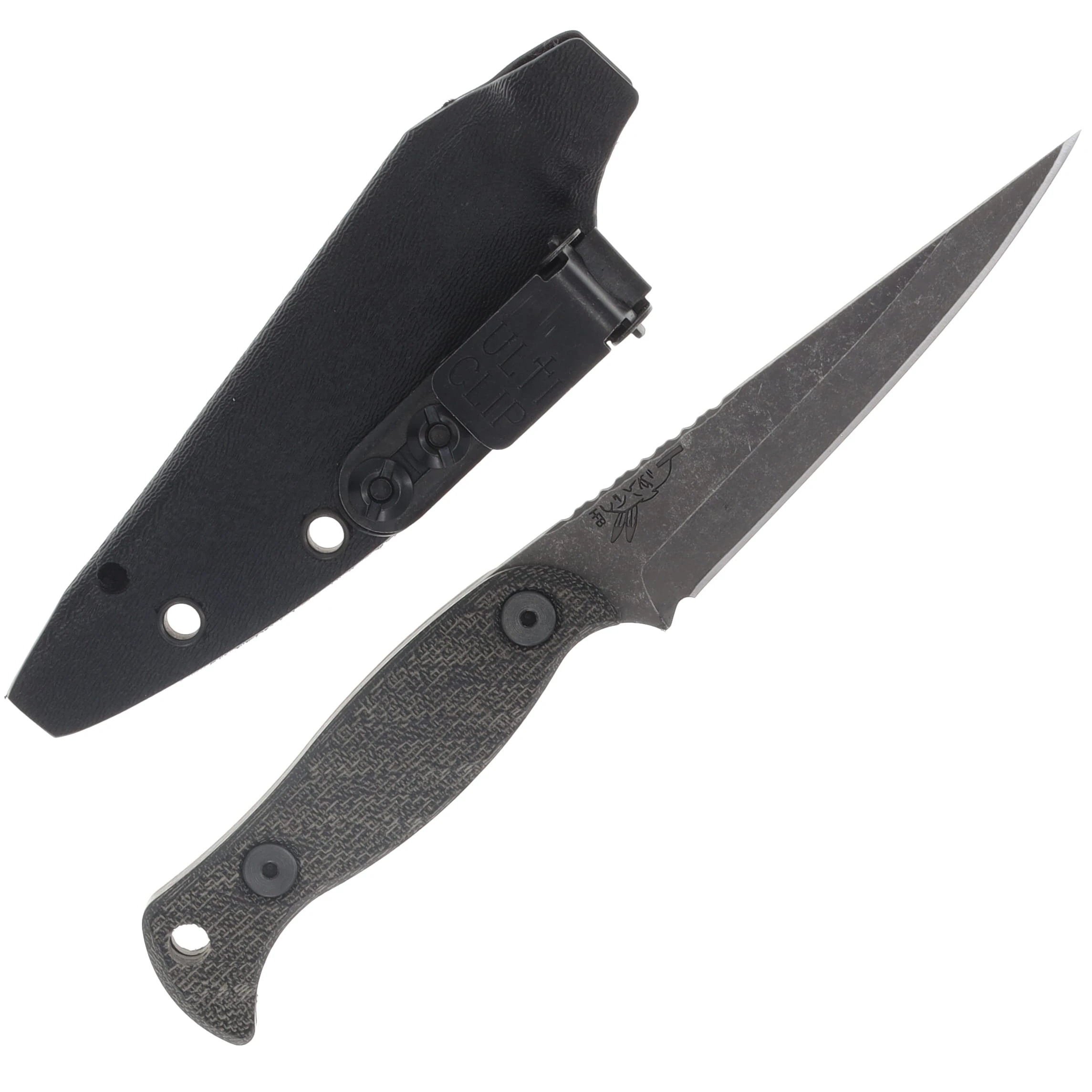 Half Face Blades Congressman Black Canvas Micarta Allen Bolts Textured Grip HFCONBKCANMIC View 2