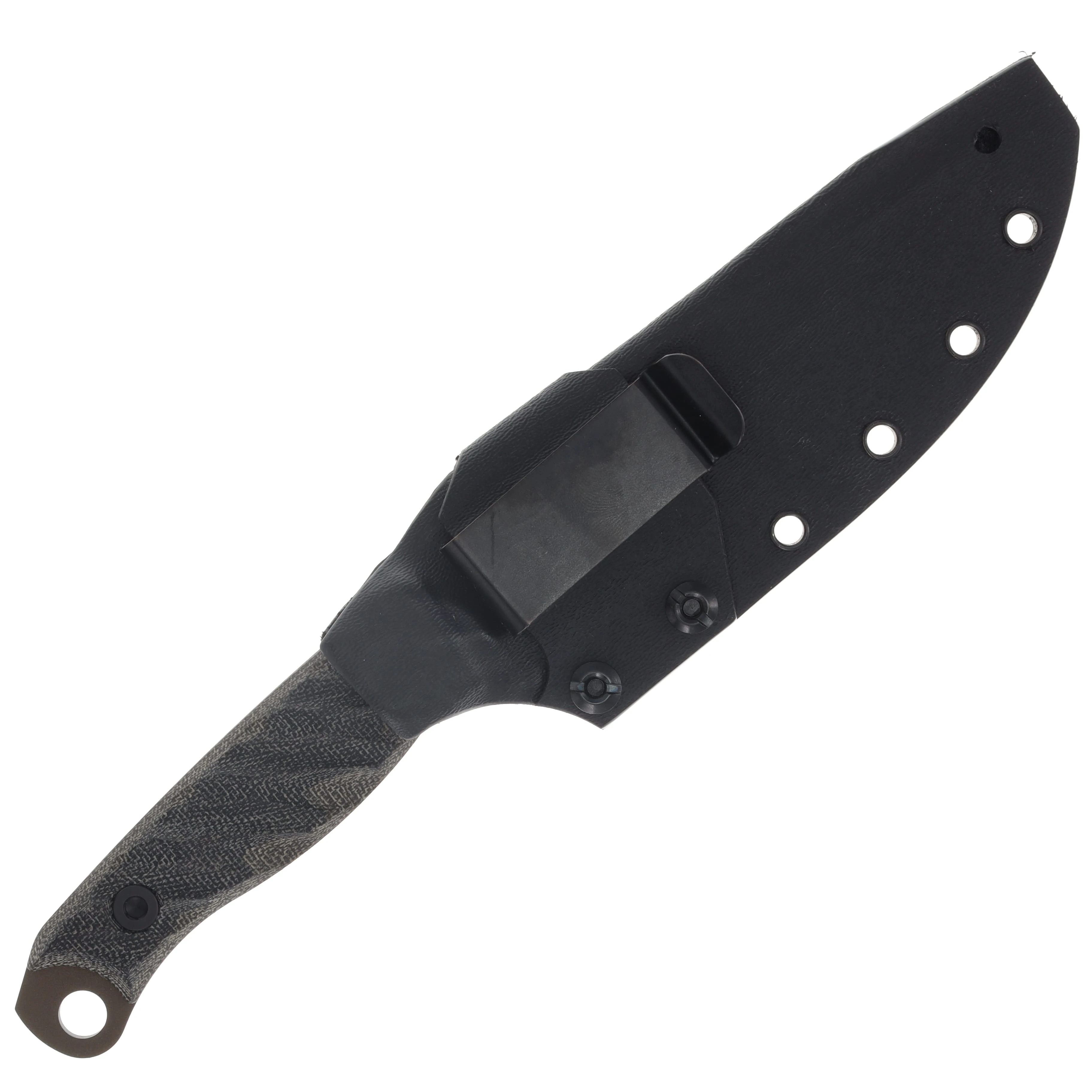 Half Face Blades Crow Scout OD Green Black Canvas Micarta Midnight Bronze Cerakote Allen Bolts Textured Grip HFCROWSCOUTODBKCANMIDCER View 7