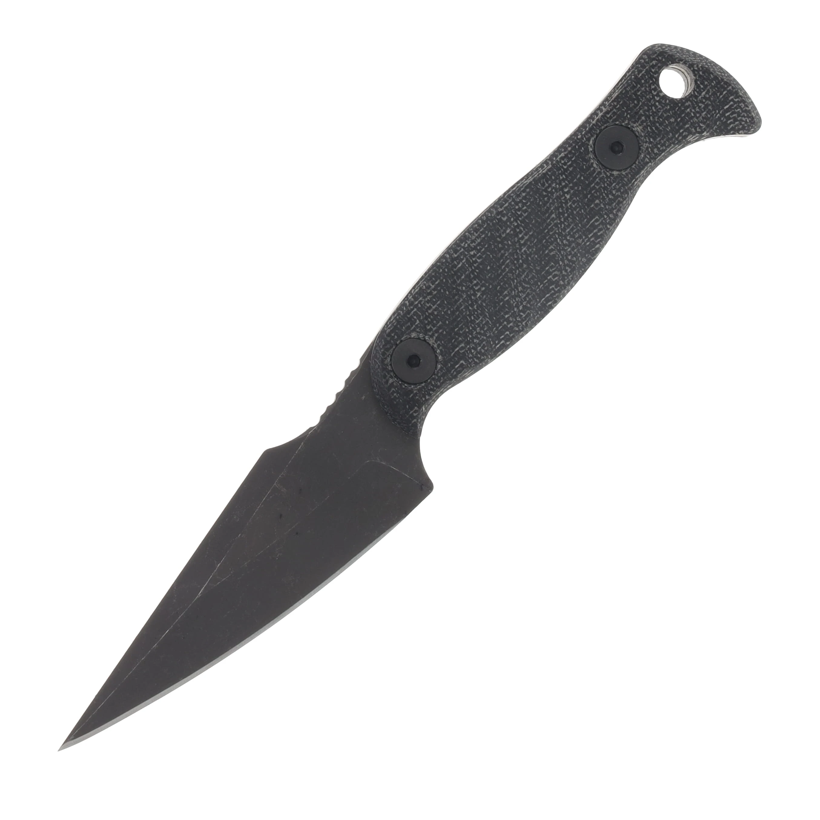 Half Face Blades Gulo Gulo Black Canvas Micarta Allen Bolts Textured Grip HFGULOBKCANMIC View 3