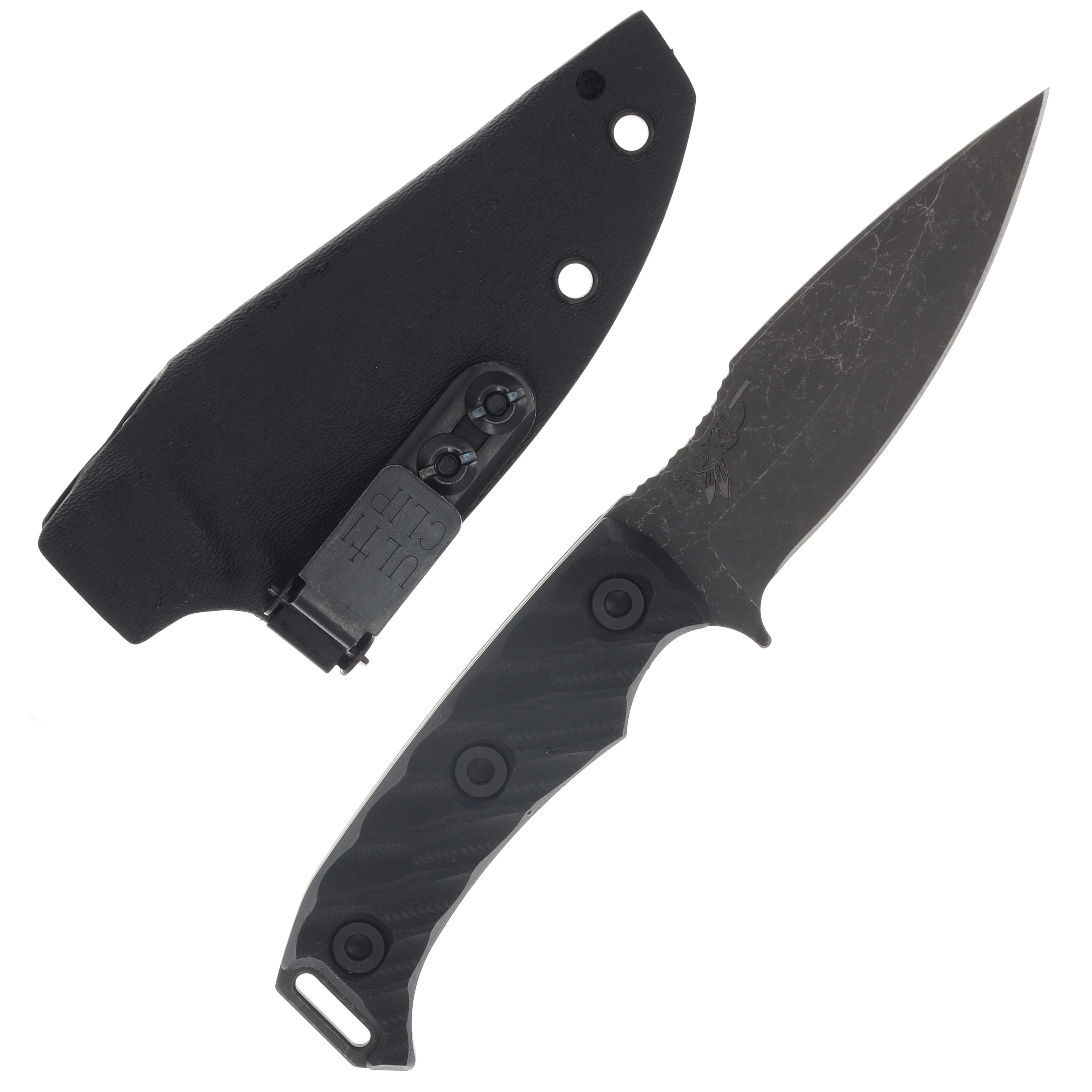 Half Face Blades Ishi Black G10 Allen Bolts Textured Grip HFISHIBKG10 View 2