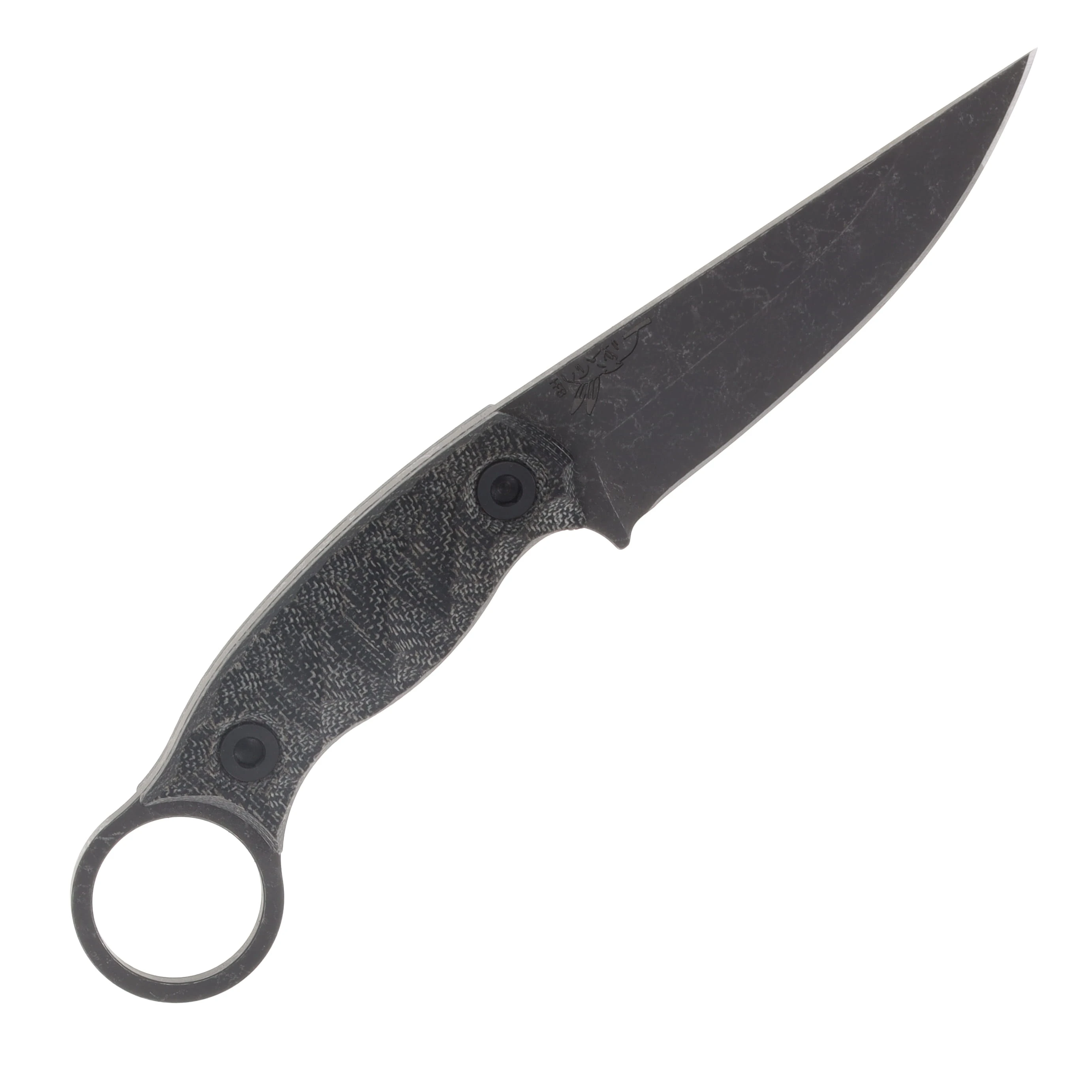 Half Face Blades Osoraku 3in Mini Black Canvas Micarta Allen Bolts Textured Grip HFOSORAKUBKCANMICMINI View 4