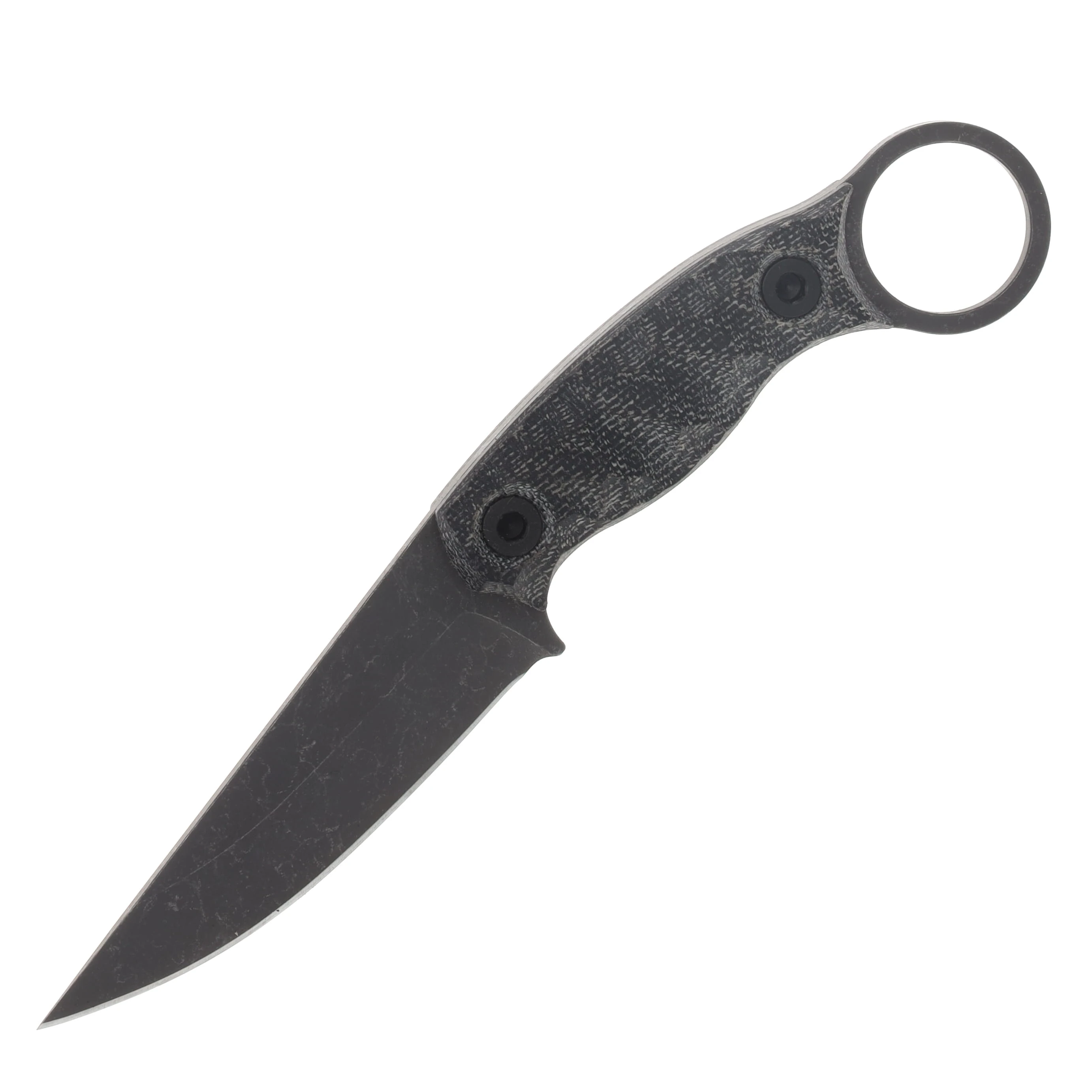 Half Face Blades Osoraku 3in Mini Black Canvas Micarta Allen Bolts Textured Grip HFOSORAKUBKCANMICMINI View 3