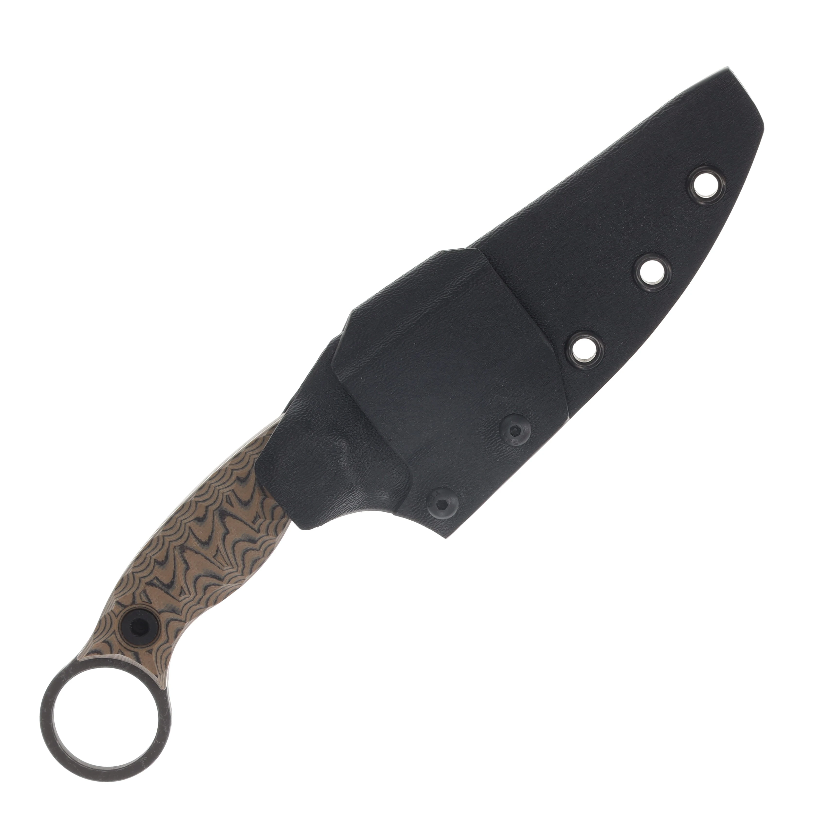 Half Face Blades Osoraku 4in Coyote and Black G10 Allen Bolts Textured Grip HFOSORAKUCYBKG10 View 6