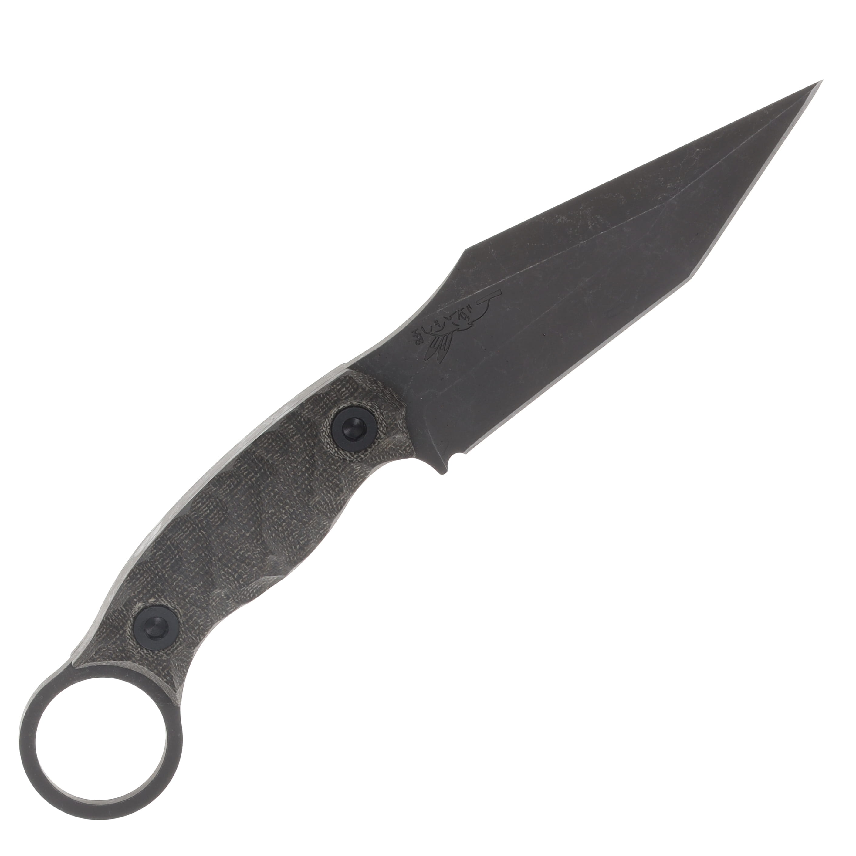 Half Face Blades Ringed Tac Tanto OD Green Canvas Micarta Allen Bolts Textured Grip HFRINGEDTACTODGANMIC View 4