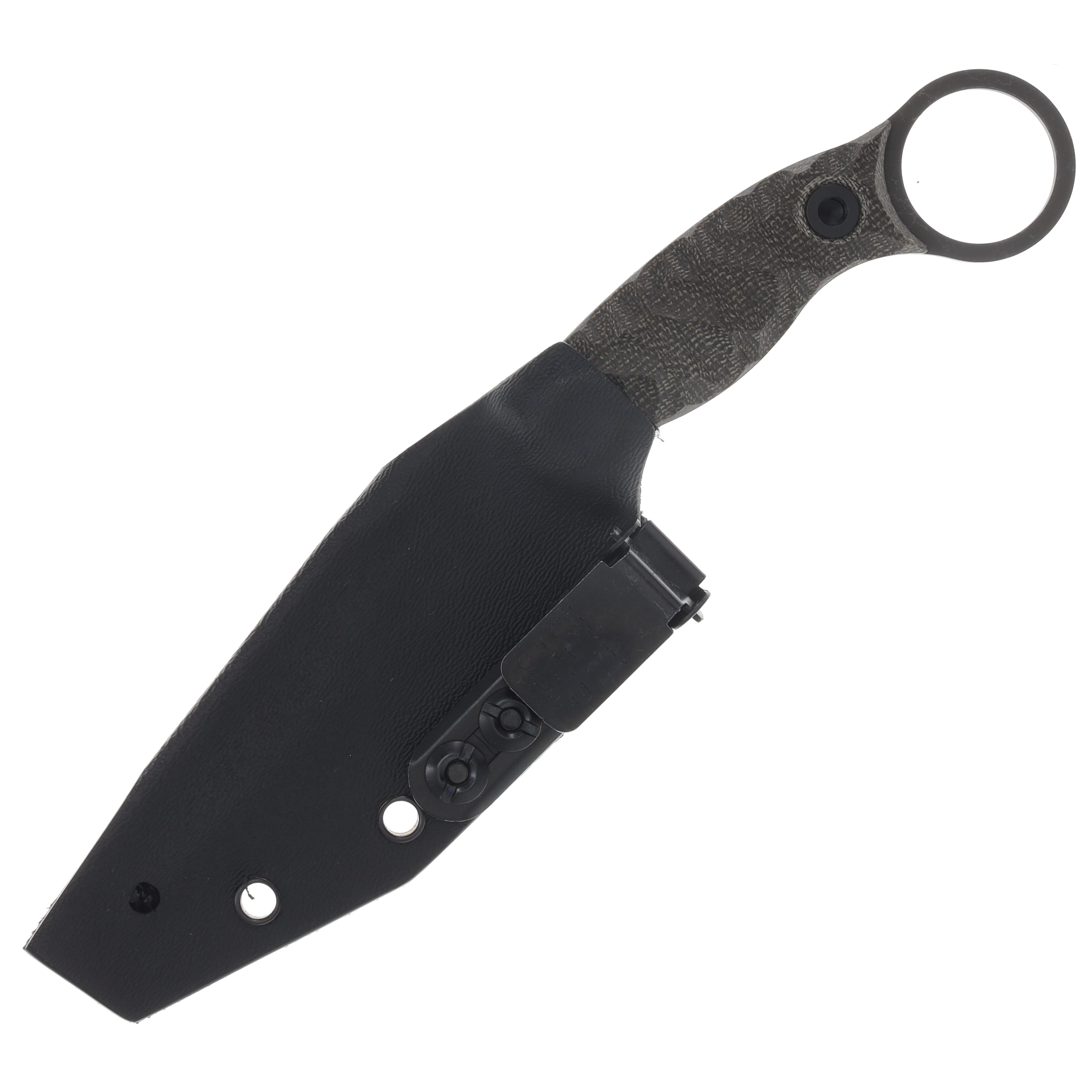 Half Face Blades Ringed Tac Tanto OD Green Canvas Micarta Allen Bolts Textured Grip HFRINGEDTACTODGANMIC View 6